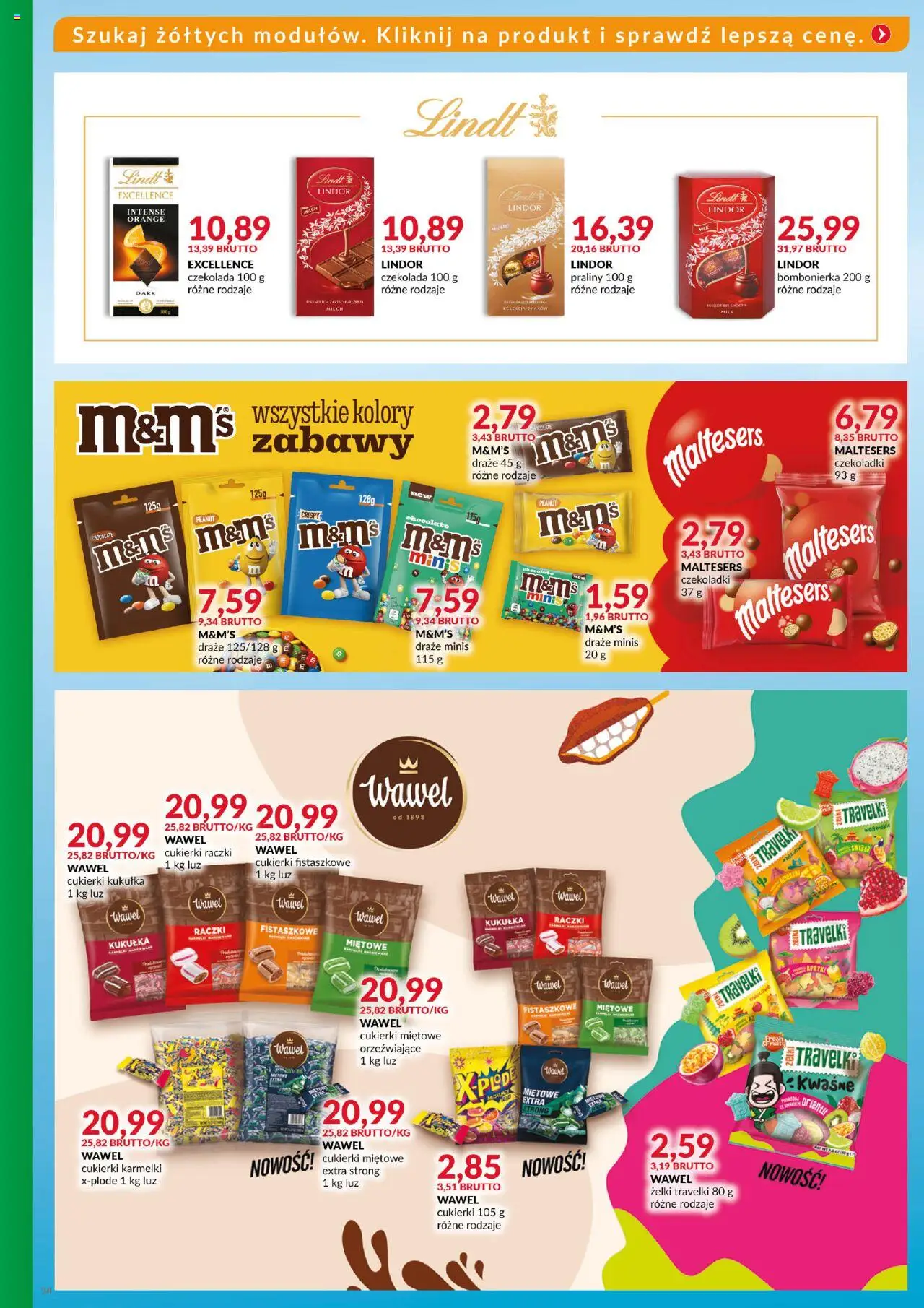 Eurocash Gazetka - Katalog Artykułów Spożywczych od 27.07.2025 | Strona: 34 | Produkty: Bombonierka, Żelki, Czekolada, Cukierki