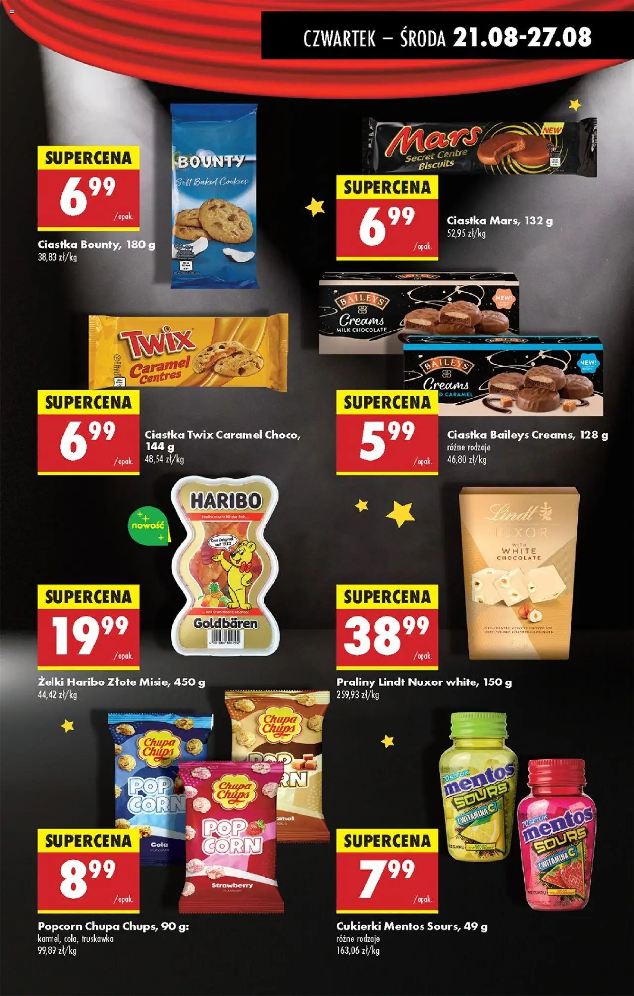 Biedronka gazetka - Oferta w tym tygodniu od 21.08.2025 | Strona: 29 | Produkty: Żelki haribo, Baileys, Praliny, Ciastka
