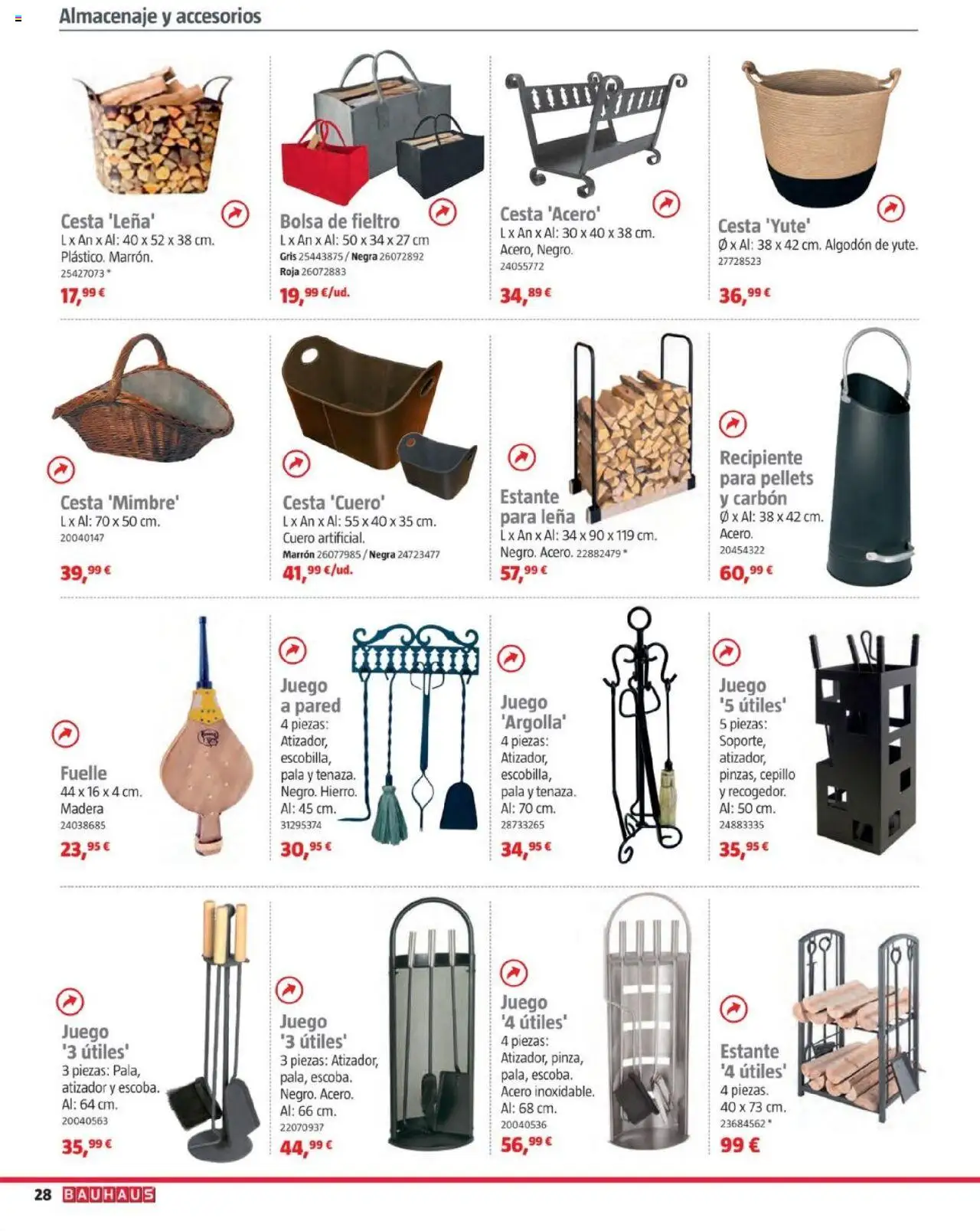 Bauhaus - Calefacción │ válido desde el 16.09.2025 | Página: 28 | Productos: Bolsa, Almacenaje, Estante, Cesta