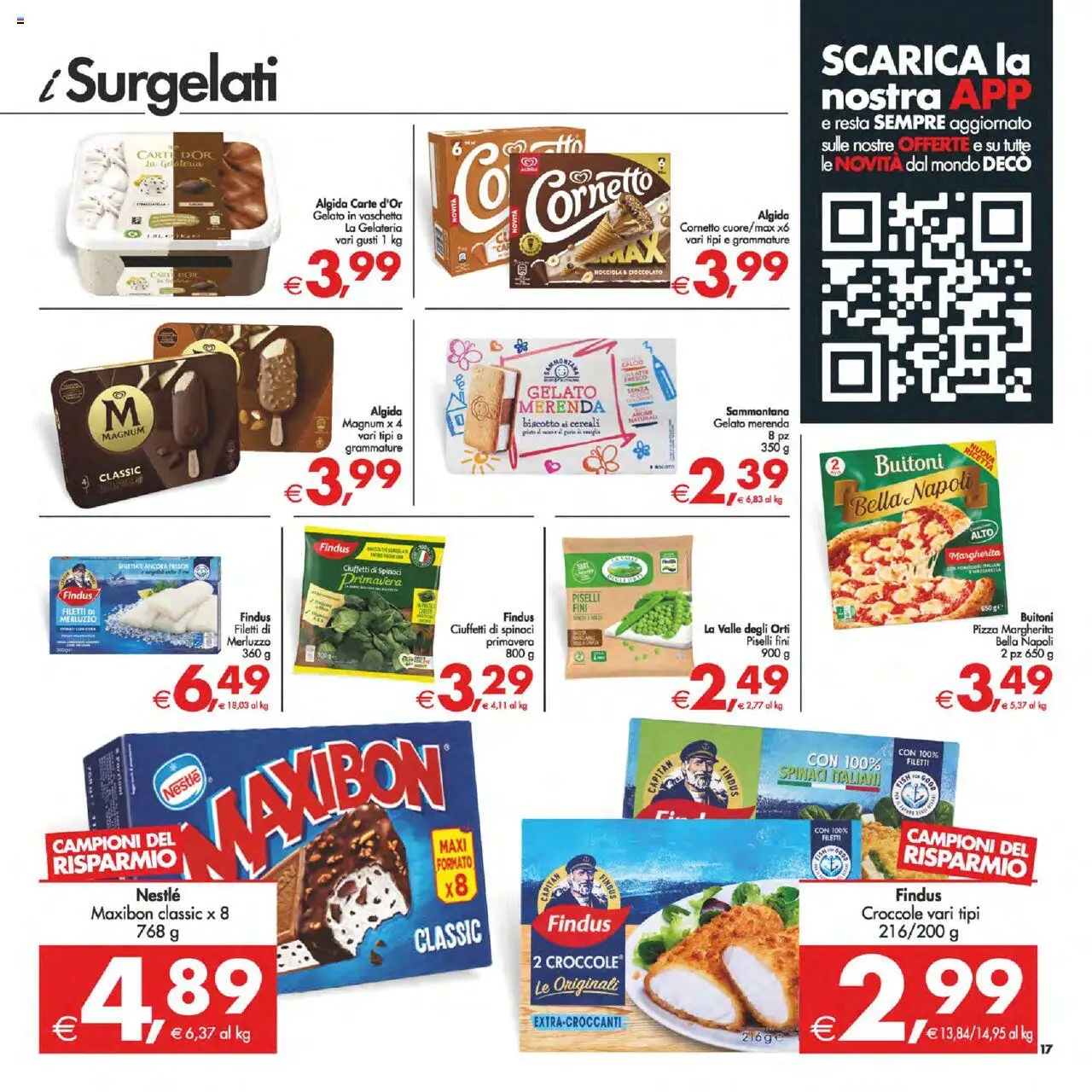 Volantino Decò del 02.09.2025 | Pagina: 17 | Prodotti: Cioccolato, Cornetto, Gelato, Pomodori