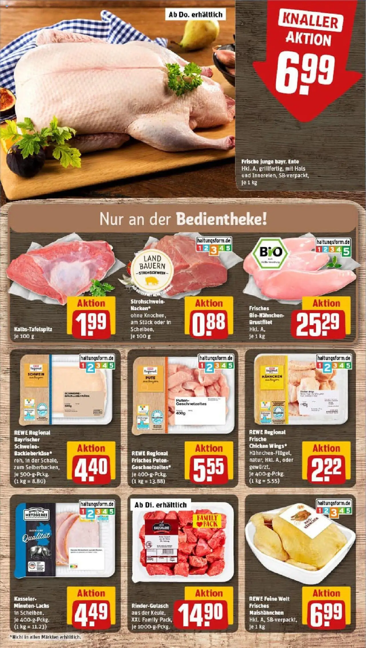 Rewe prospekt Würzburg/Zellerau	 – gültig ab 13.10.2025 | Seite: 8 | Produkte: Pute, Rindergulasch, Hahnchen, Ente
