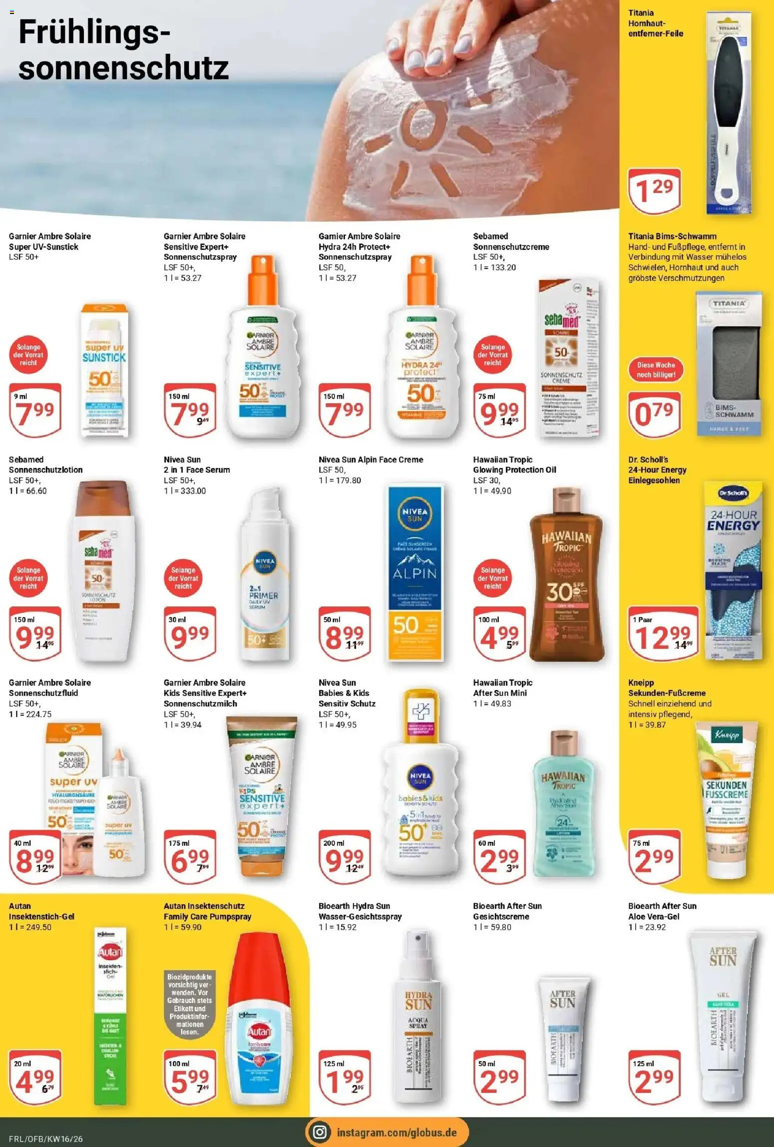 Globus Prospekt Freilassing	 – gültig ab 12.04.2026 | Seite: 18 | Produkte: Creme, Wasser, Serum, Fußcreme