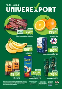 Univerexport akcija samo u Inđiji, Beočinu i Rumi - pregled Univerexport kataloga - važi od 16.02.2026