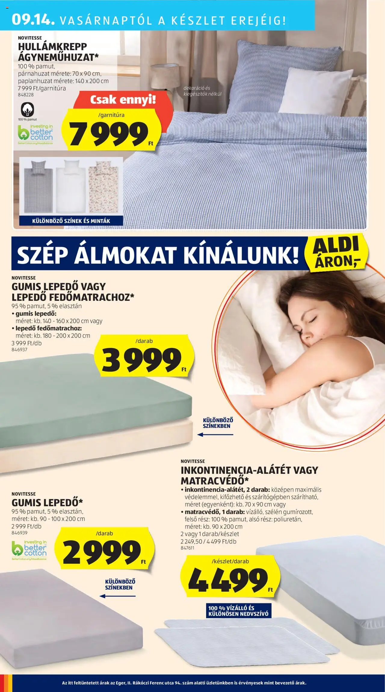 Aldi akciós ujság - amely érvényes a következő dátumtól: 11.09.2025 | Oldal: 36 | Termékek: Párnahuzat, Gumis lepedő, Lepedő, Dekoráció