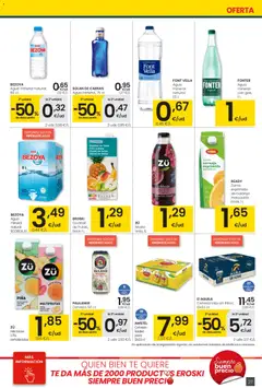 Vista previa Eroski - Siempre a buen precio  válido desde el 12.02.2026 | Página: 27 | Productos: Cerveza, Piña, Té, Agua mineral
