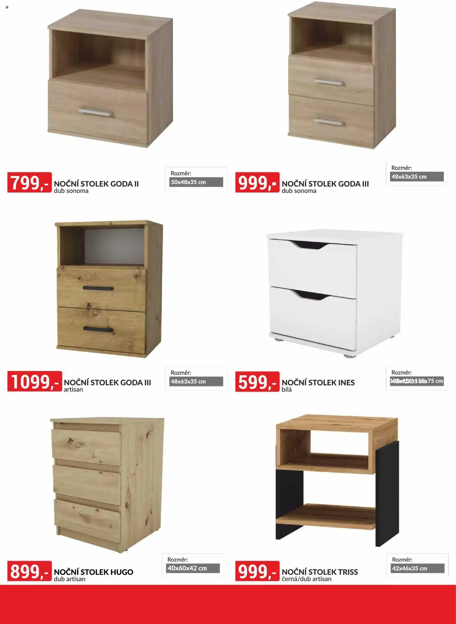 BAUMAX leták - Bydlení na míru podle vašeho stylu od 01.02.2026 | Strana: 51 | Produkty: Noční stolek, Stolek