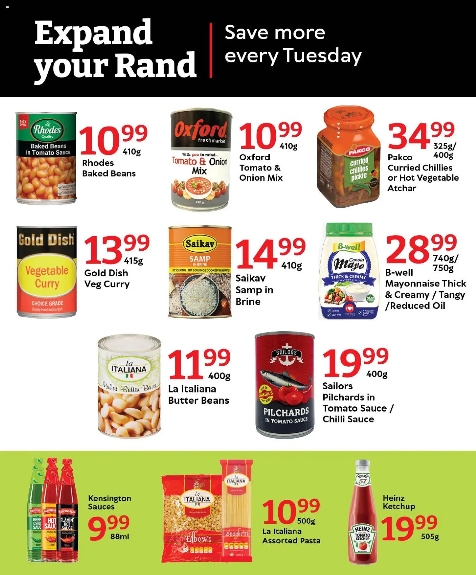 New Oxford Freshmarket catalogue – valid from 13.01.2026 | Page: 6 | Products: Pilchards, Baked beans, Pasta, Chilli