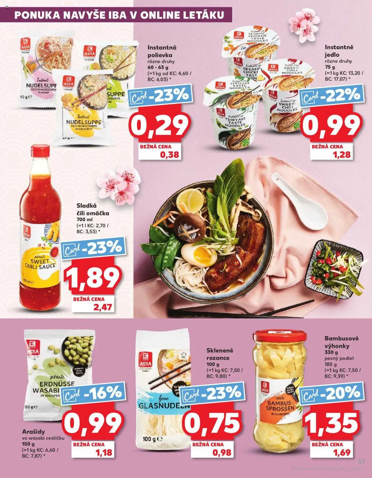 Nové Kaufland akcie – leták je platný od 09.10.2025 | Strana: 37 | Produkty: Rezance, Omáčka, Arašidy