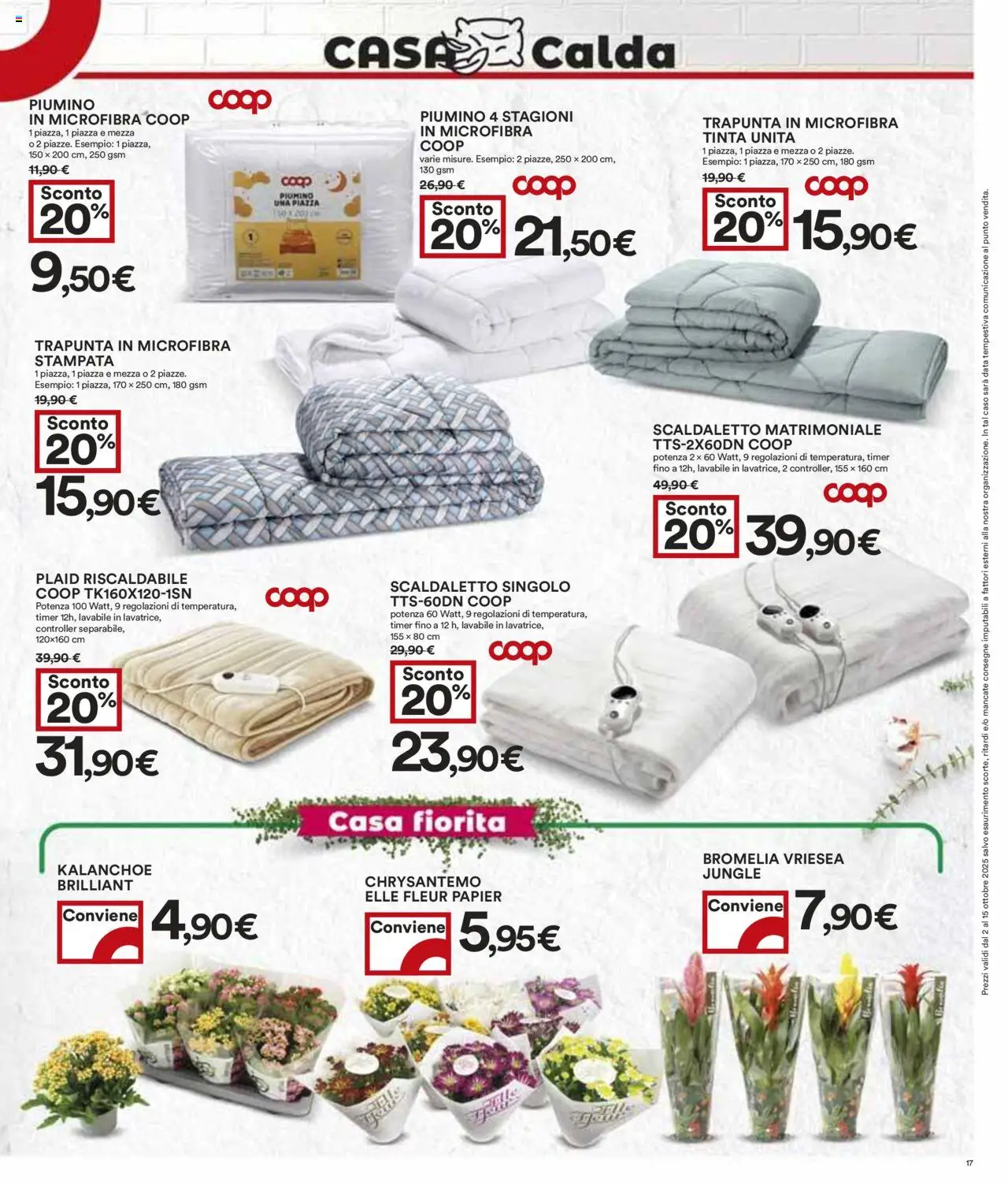 Volantino COOP del 02.10.2025 | Pagina: 17 | Prodotti: Plaid, Trapunta, Data