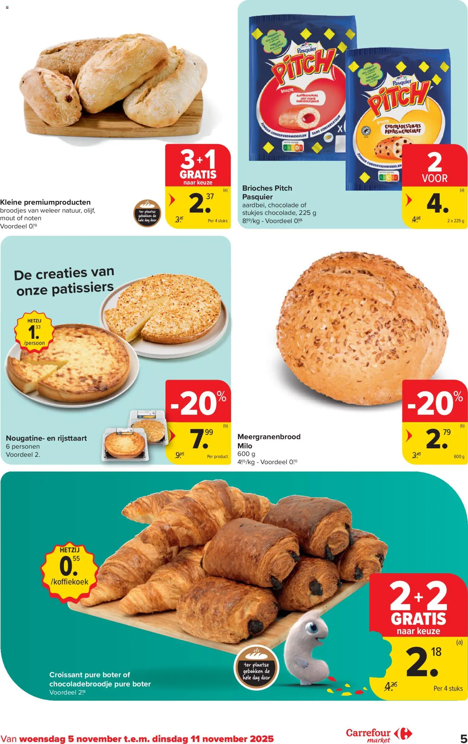 {H1} | Pagina: 5 | Producten: Noten, Broodjes, Koffiekoek, Boter