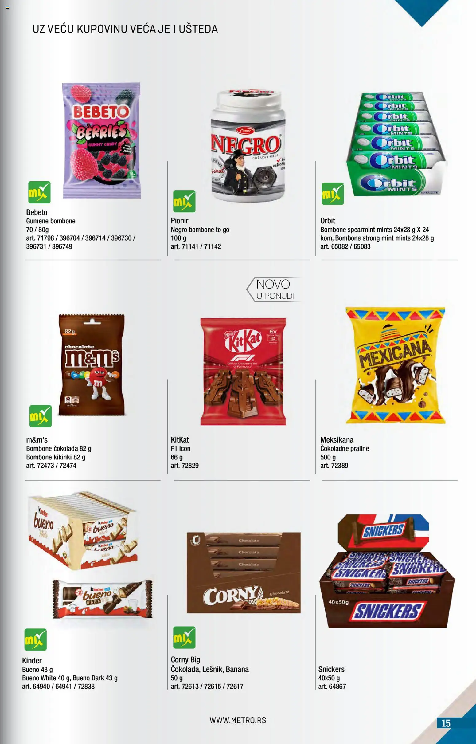 Metro katalog - važi od 01.05.2026 | Strana: 15 | Proizvode: Banana, Bombone, Gumene bombone, Candy