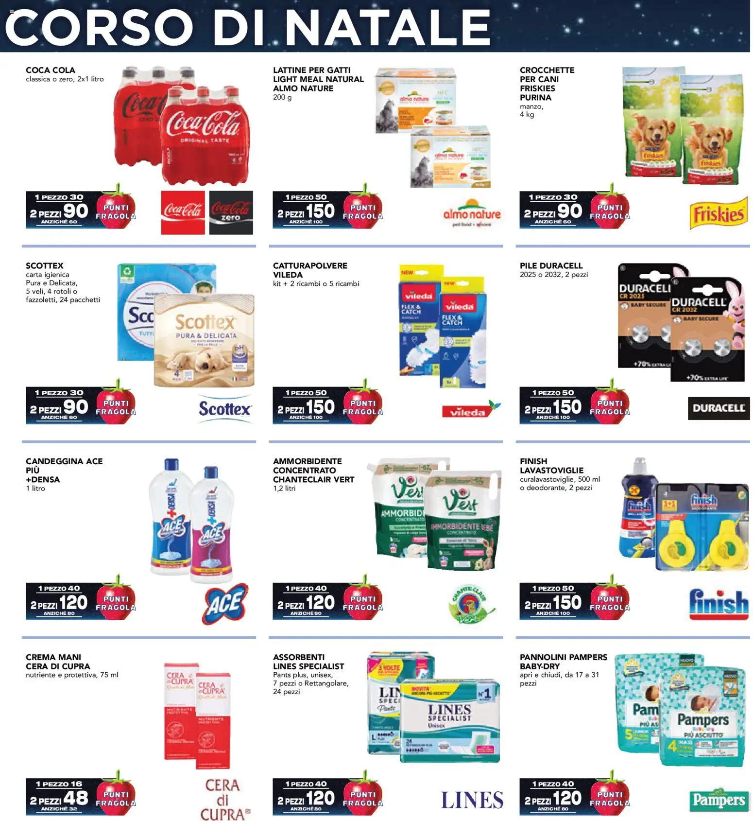 Volantino Esselunga S del 11.12.2025 | Pagina: 23 | Prodotti: Pannolini, Ammorbidente, Crocchette, Pampers