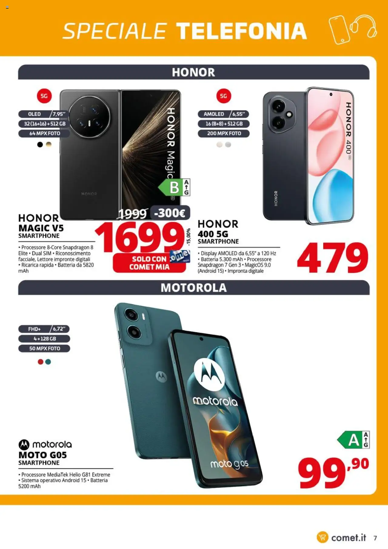 Volantino Comet del 26.09.2025 | Pagina: 7 | Prodotti: Smartphone, Batteria