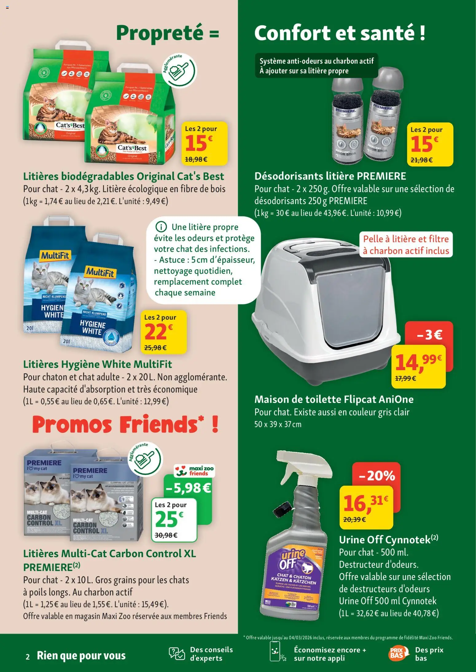 {H1} | Page: 2 | Produits: Filtre, Litière