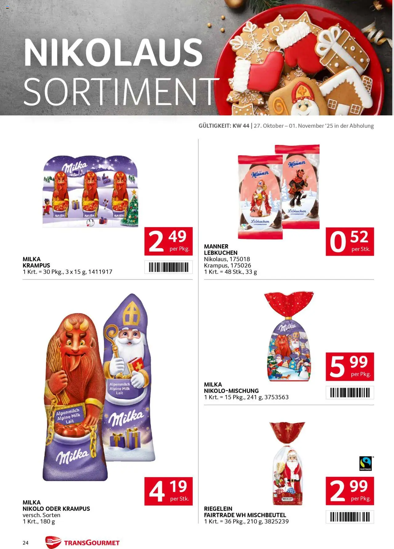 Transgourmet Flugblatt gültig ab 26.10.2025 | Seite: 24
