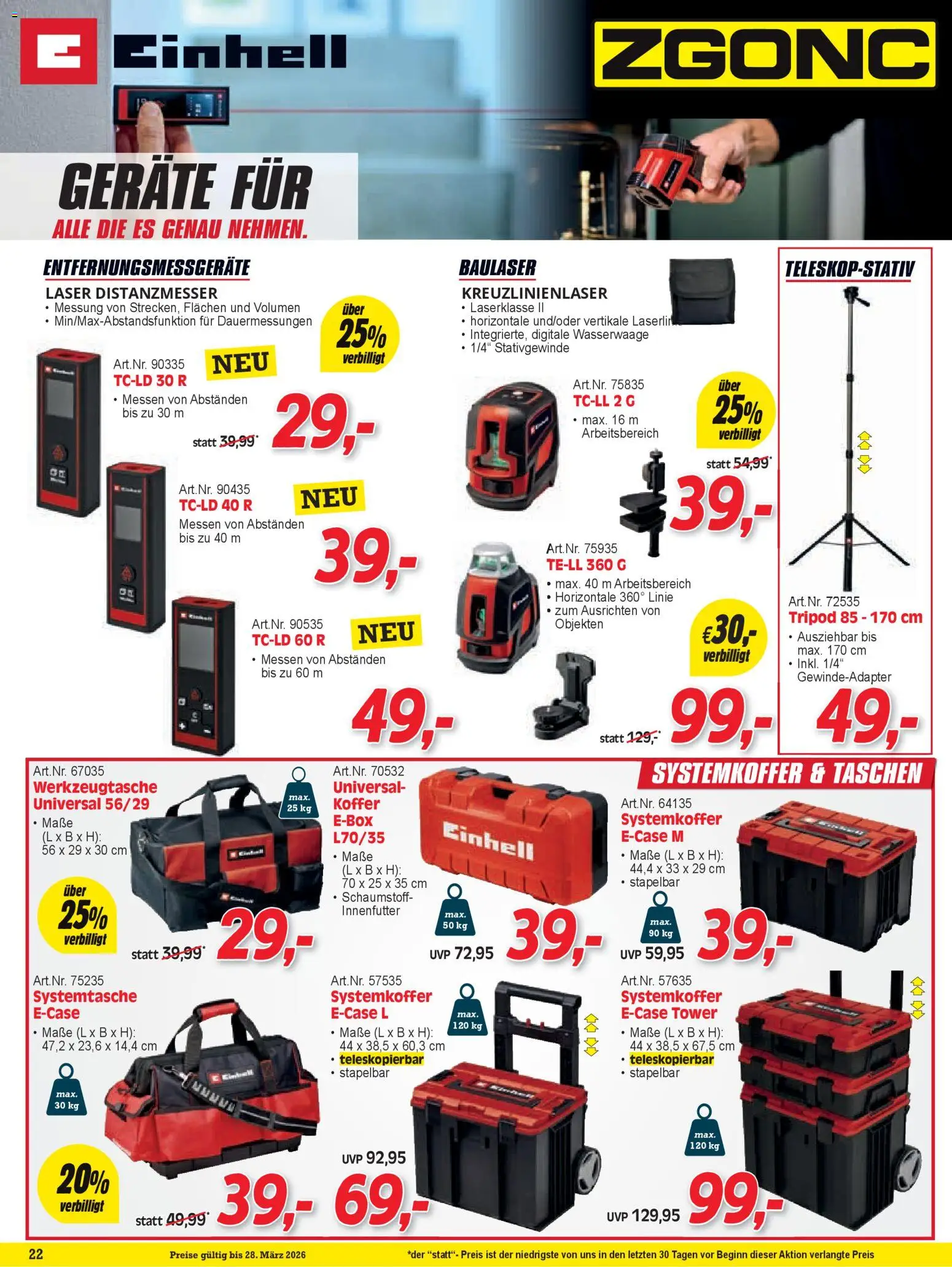 Zgonc Flugblatt März I 2026 gültig ab 01.03.2026 | Seite: 22 | Produkte: Koffer
