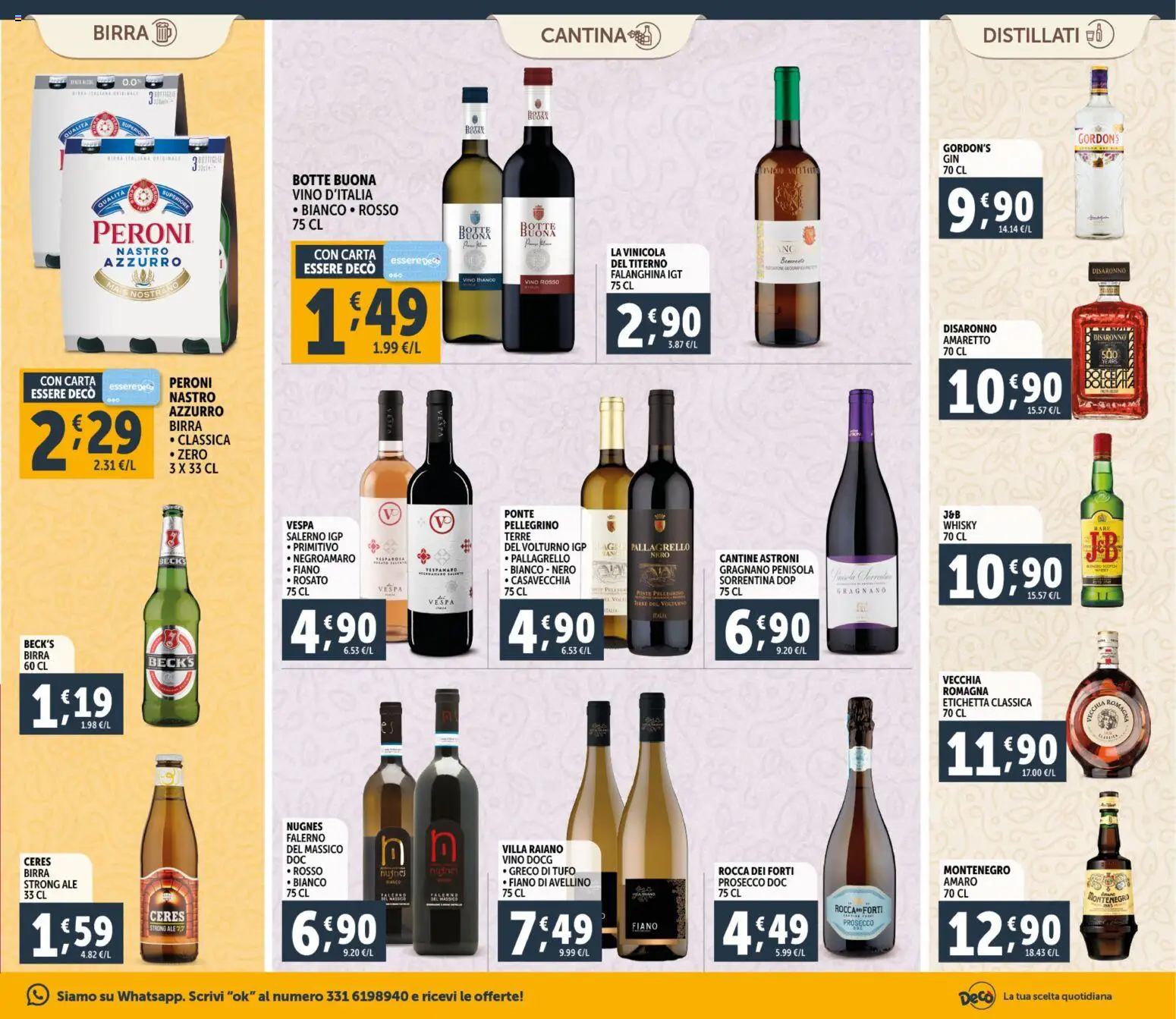 Volantino Decò del 20.01.2026 | Pagina: 17 | Prodotti: Prosecco, Vino, Ceres, Amaro