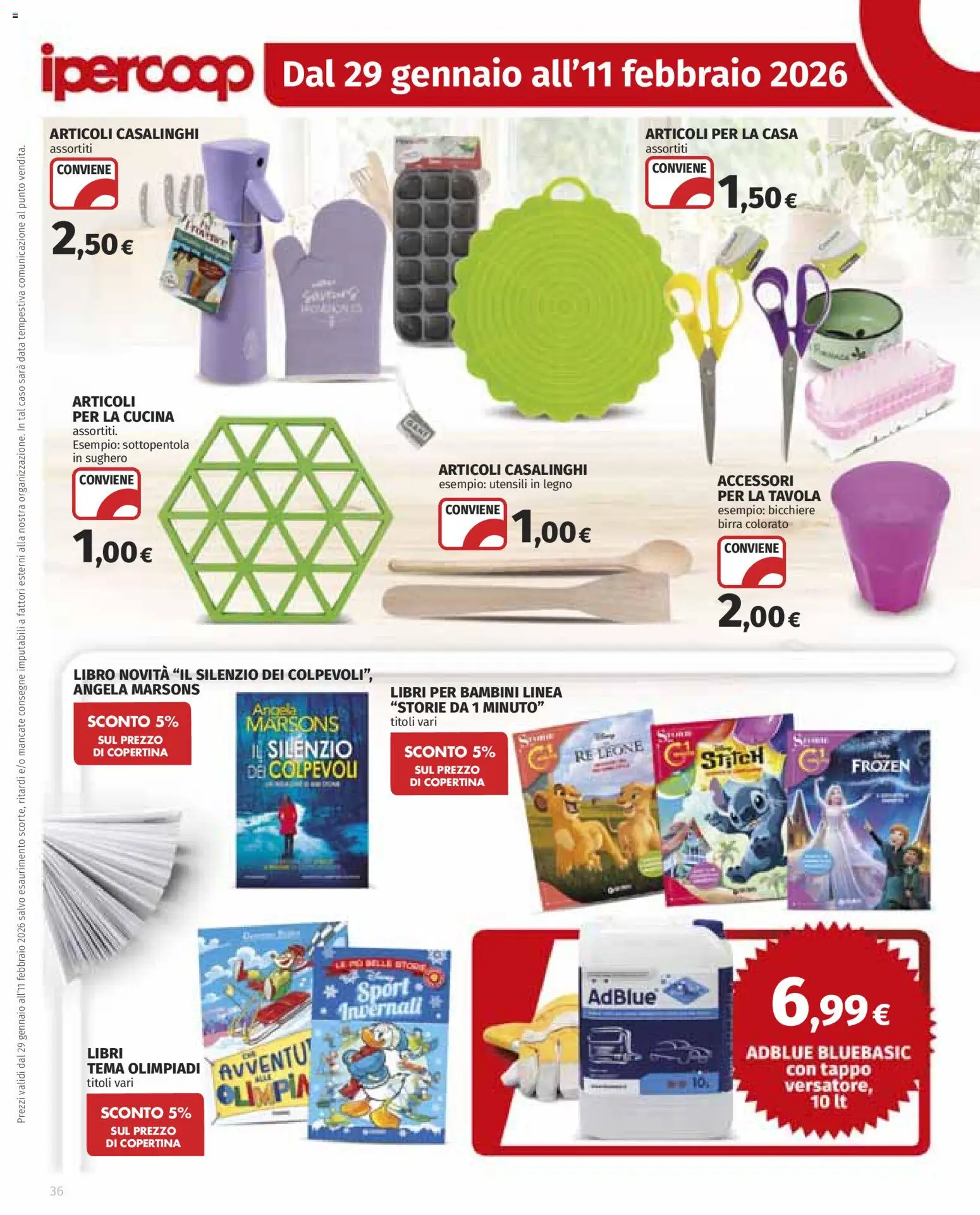 Volantino Ipercoop del 29.01.2026 | Pagina: 36 | Prodotti: Birra, Data, Sottopentola