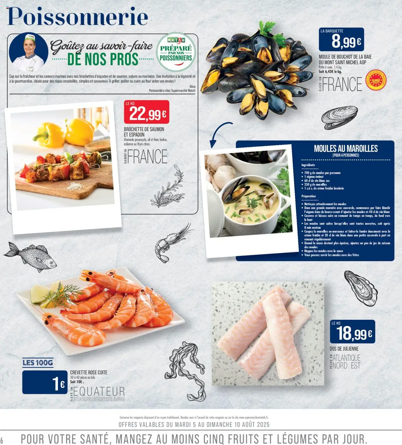  | Page: 6 | Produits: Crevette, Casserole, Beurre, Vin