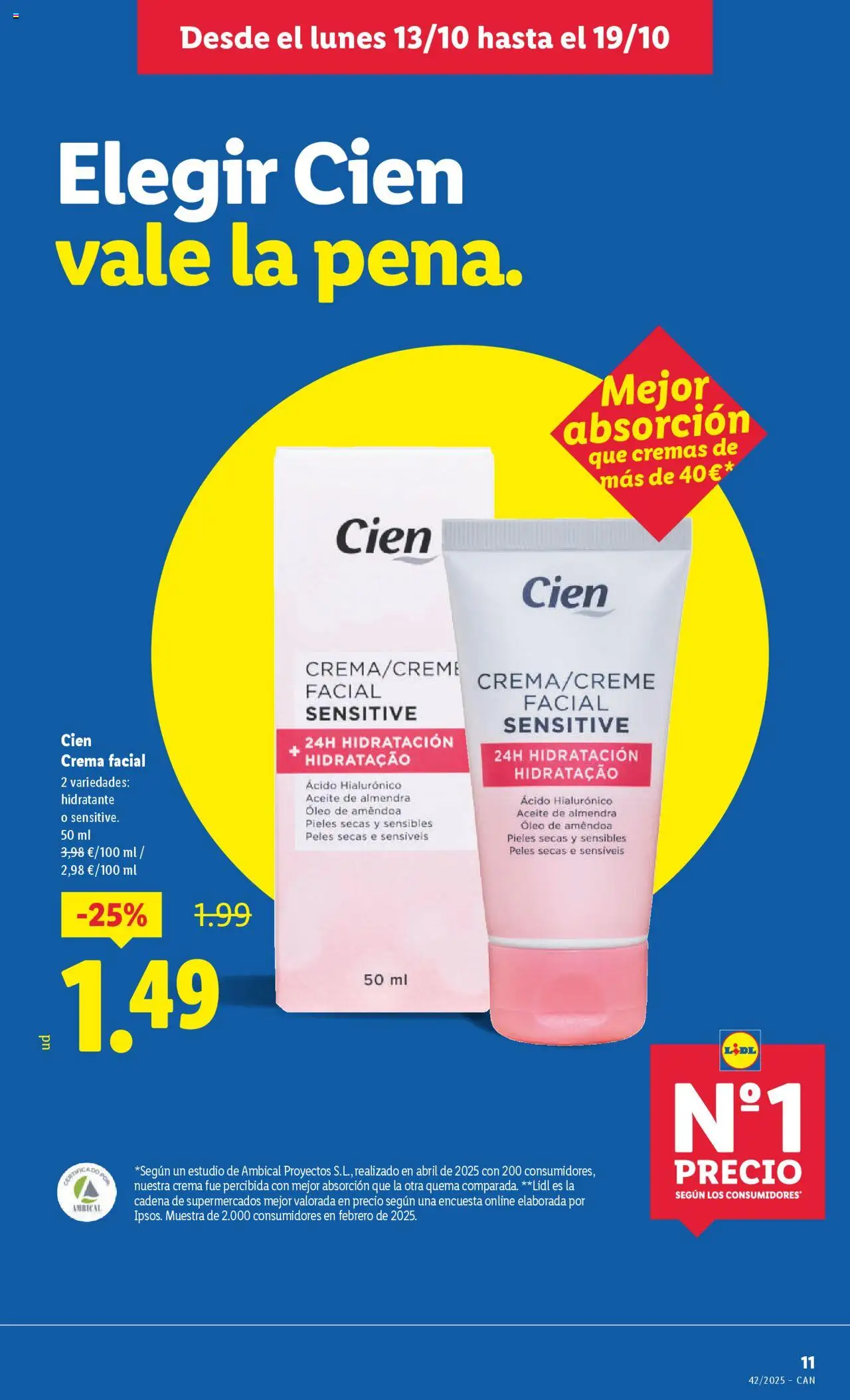 Lidl - Canarias │ válido desde el 13.10.2025 | Página: 17 | Productos: Aceite, Crema facial, Crema