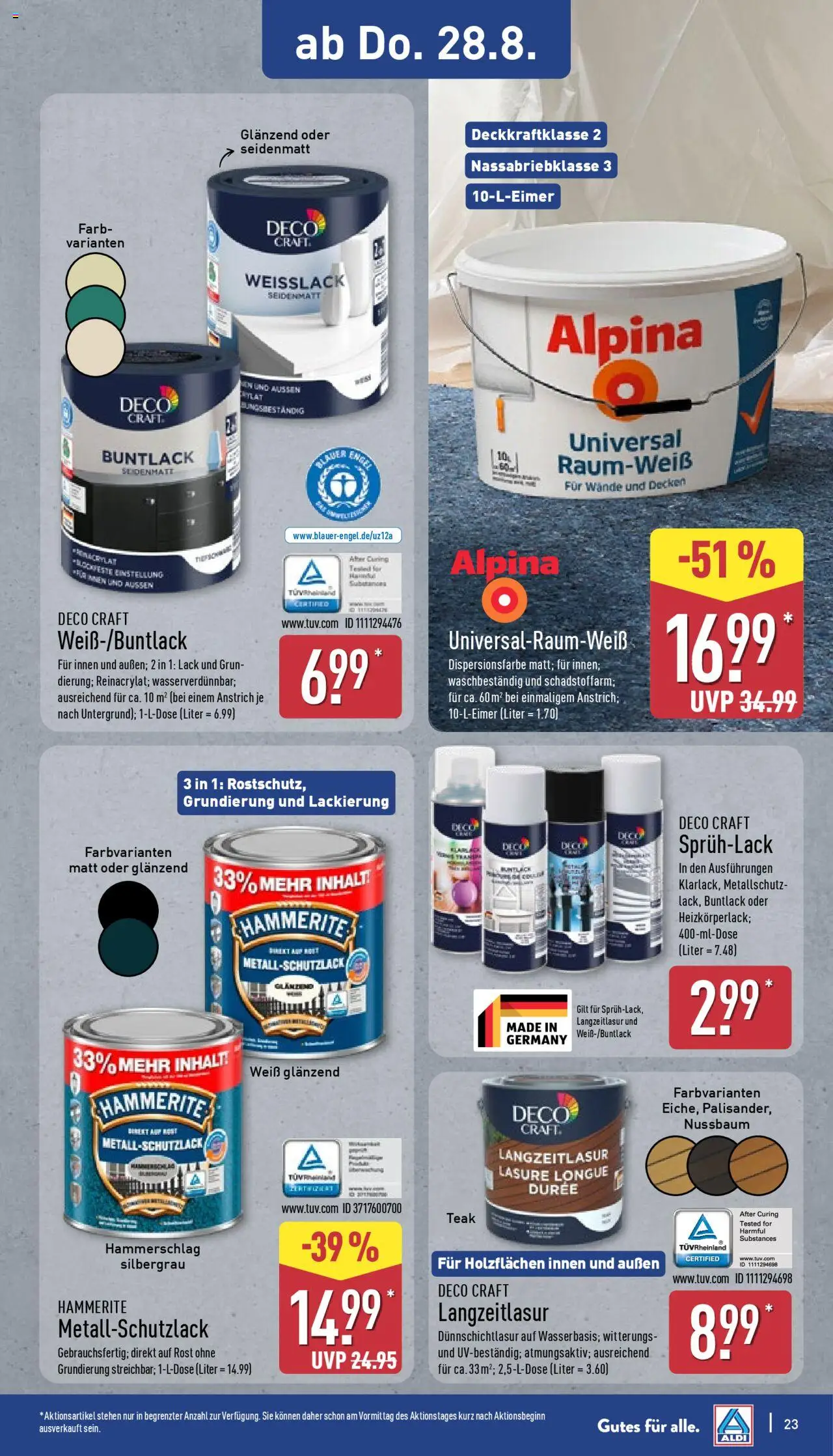 Aldi Prospekt 	 - gültig ab dem 25.08.2025 | Seite: 23