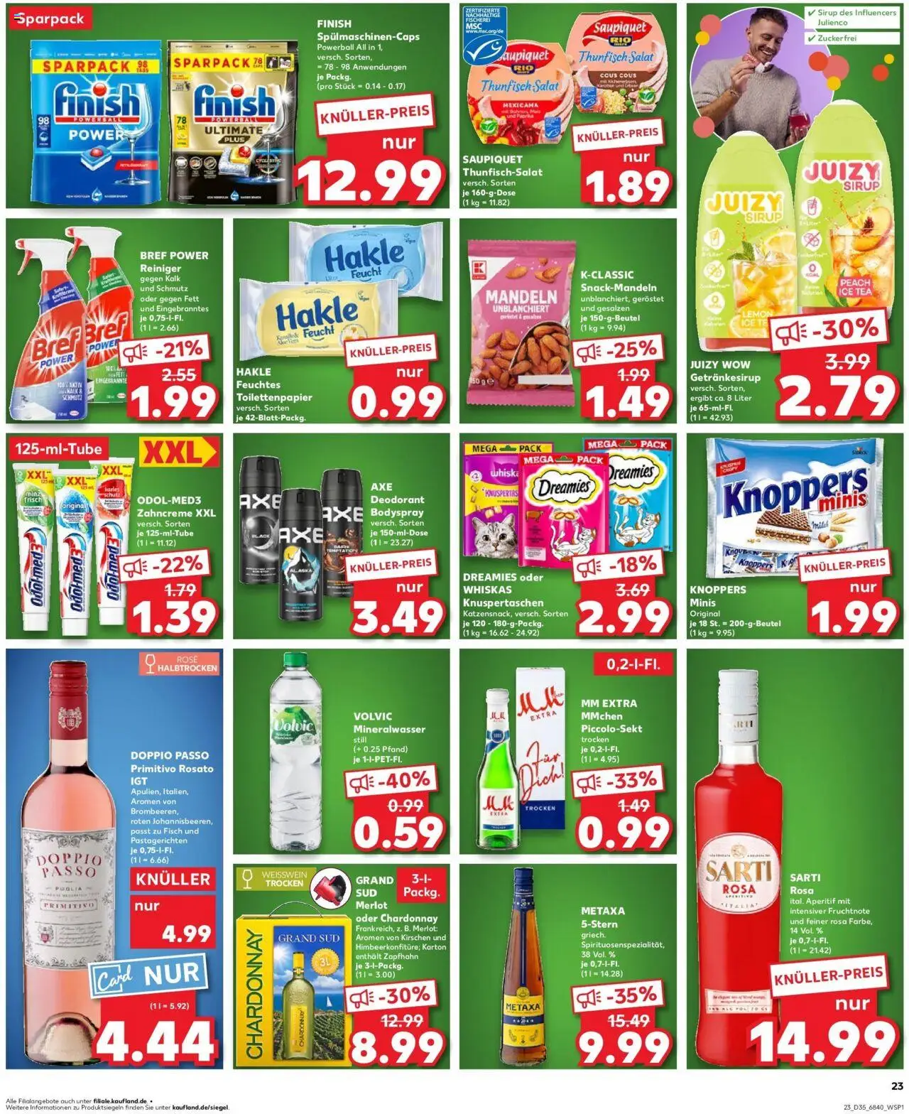 Kaufland prospekt Holzminden	 – gültig ab 31.08.2025 | Seite: 2 | Produkte: Finish, Paprika, Knoppers, Feuchtes Toilettenpapier
