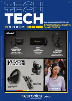 Anteprima del volantino Euronics Regali d'Estate catalogo valido a partire dal 14.07.2025