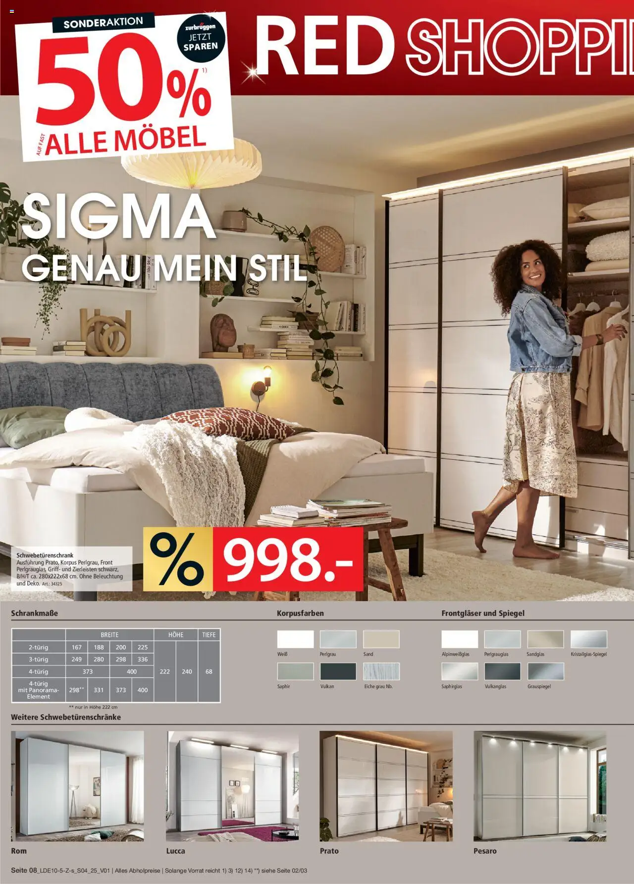 Zurbrüggen - Red Shopping Week – gültig ab 18.10.2025 | Seite: 8 | Produkte: Schwebetürenschrank, Spiegel