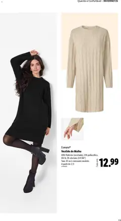 Pré-visualização Vestido de Malha, 69% Poliéster (reciclado), 23% poliacrílico, 6% lã, 2% elastano (LYCRA®) Tam. XS ao L consoante modelo A partir de 2/3 válido de 01.12.2025 | Página: 43
