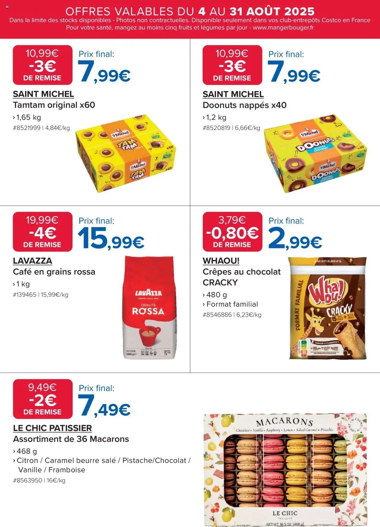  | Page: 19 | Produits: Framboise, Macarons, Beurre, Café
