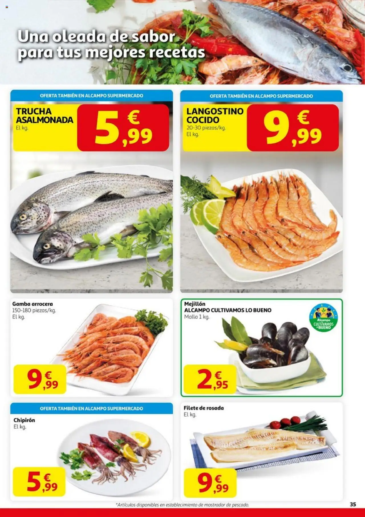 Alcampo - HG Madrid Unificado  │ válido desde el 14.08.2025 | Página: 35 | Productos: Filete, Langostino, Gamba