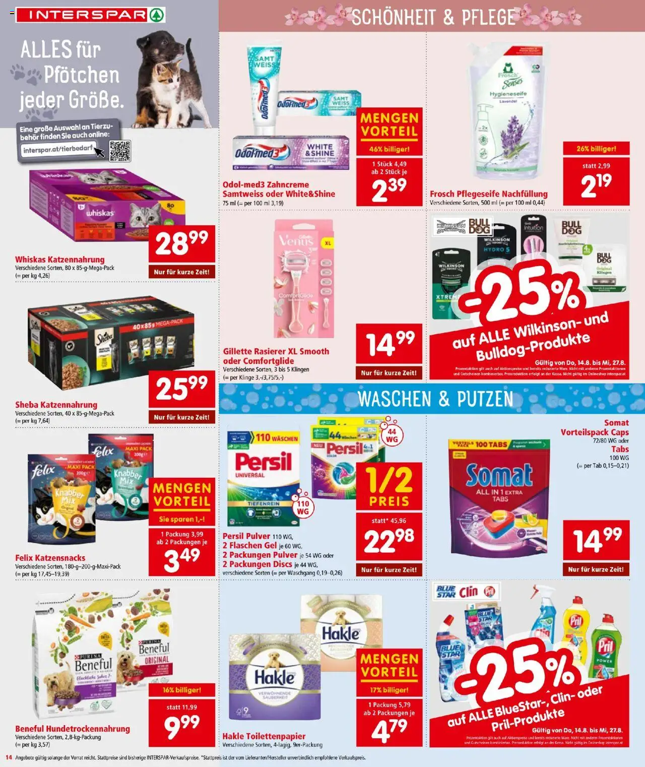Interspar Flugblatt gültig ab 14.08.2025 | Seite: 14 | Produkte: Rasierer