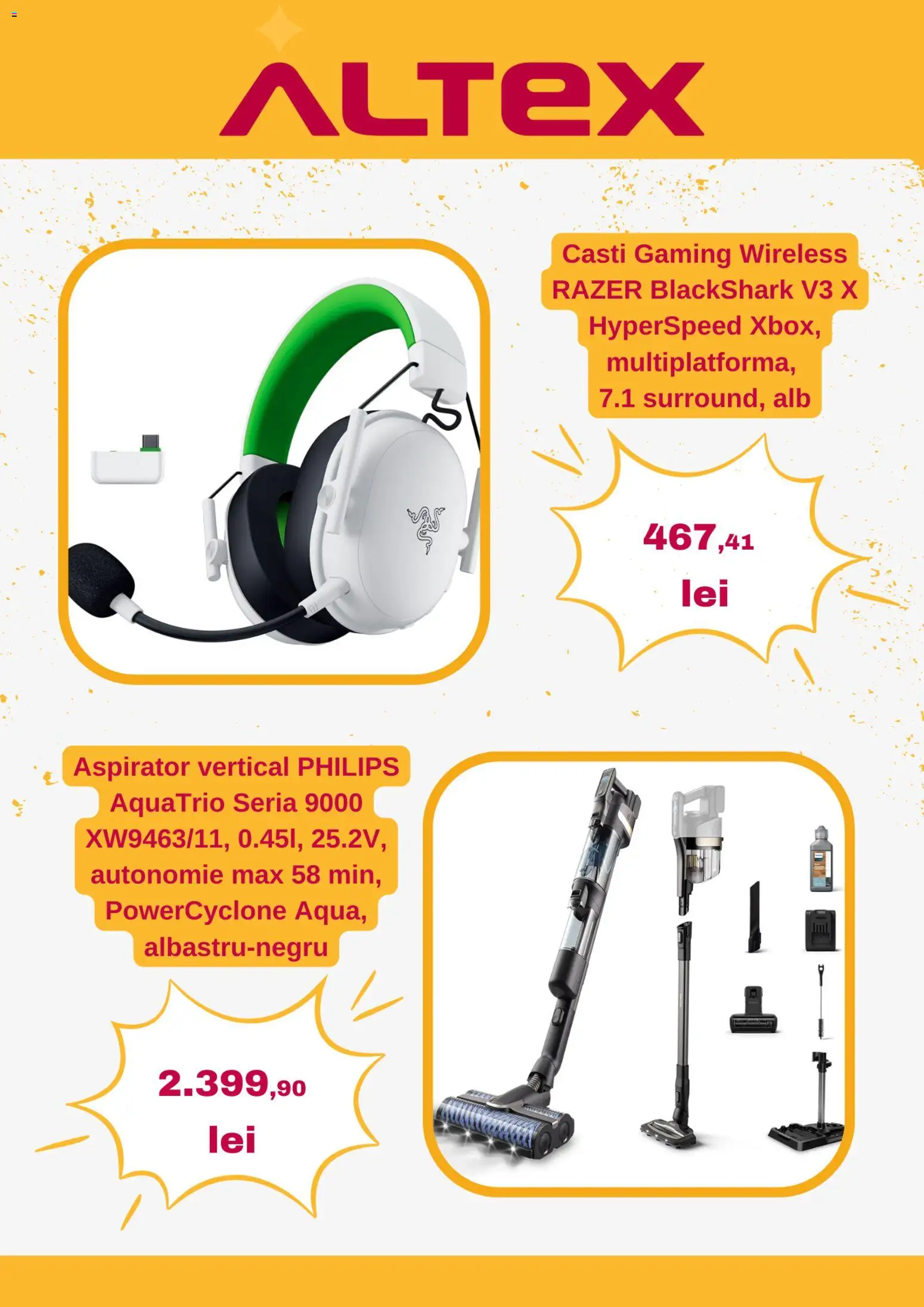 Noul catalog Altex – valabil de la 12.03.2026 | Pagină: 4 | Produse: Enginar, Căști, Aspirator