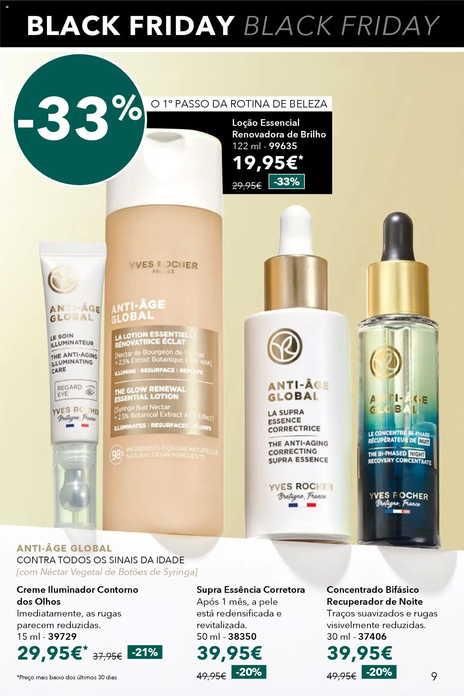 Yves Rocher - Black Friday │ válido de 12.11.2025 | Página: 9 | Produtos: Iluminador, Creme