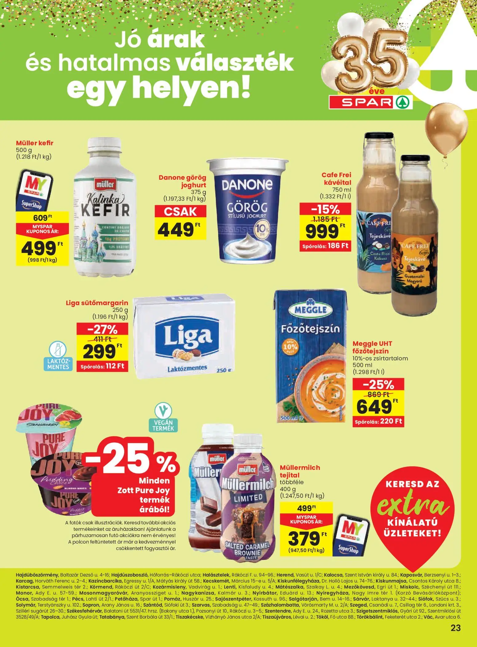 Spar akciós ujság - amely érvényes a következő dátumtól: 15.01.2026 | Oldal: 4 | Termékek: Mogyoró, Kefir, Főzőtejszín, Joghurt