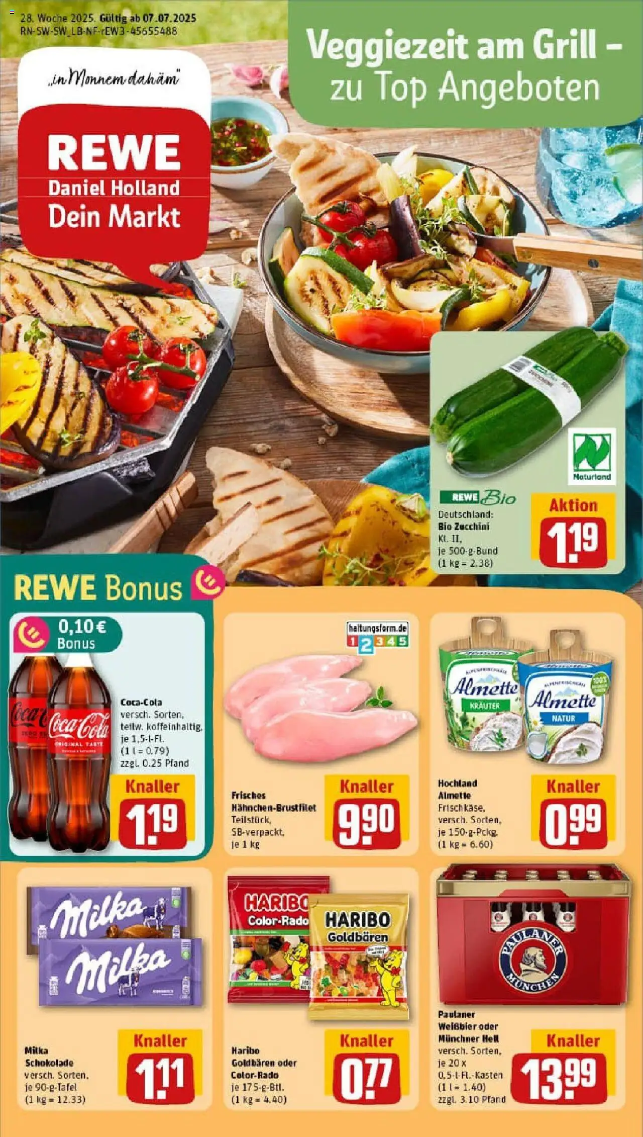 Rewe prospekt Mannheim / Waldhof	 - gültig ab dem 06.07.2025 | Seite: 1 | Produkte: Coca cola, Cola, Milka schokolade, Milka