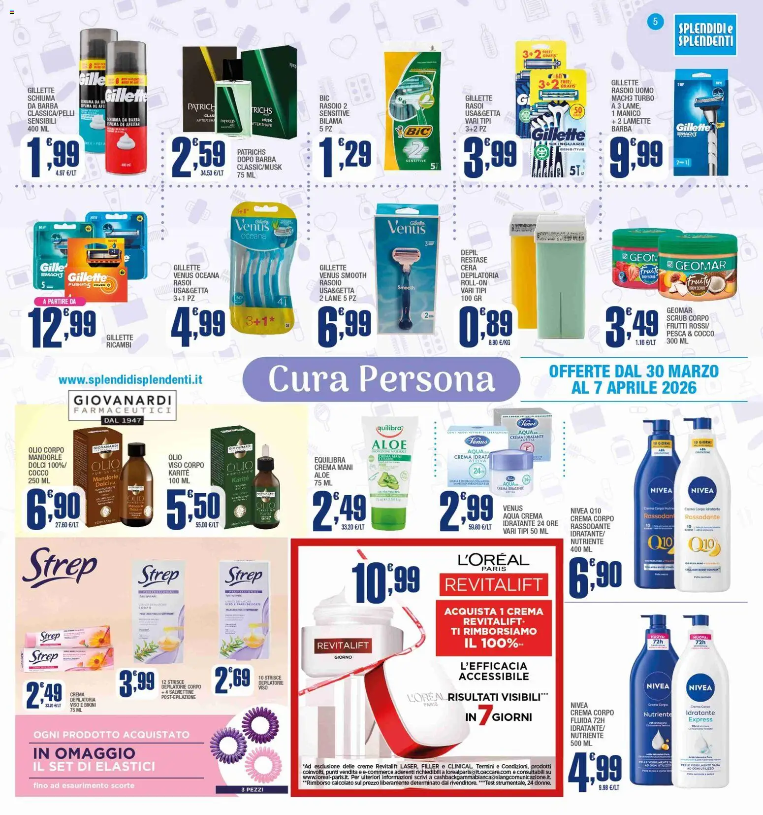 Volantino Splendidi e Splendenti del 30.03.2026 | Pagina: 5 | Prodotti: Scrub, Pesca, Mandorle, Cocco