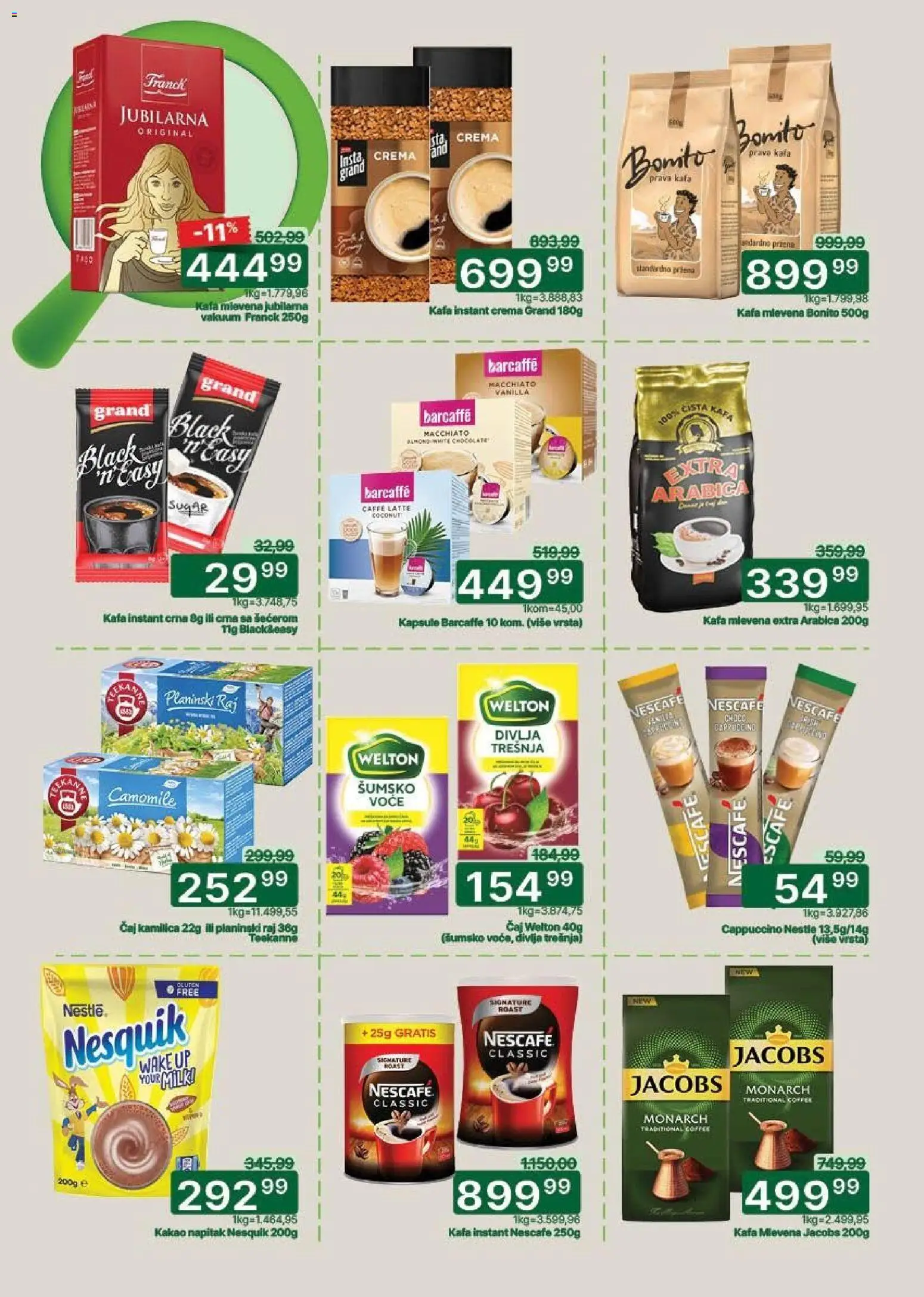 Univerexport katalog - važi od 02.02.2026 | Strana: 16 | Proizvode: Kapsule, Nescafé, Nesquik, Čaj