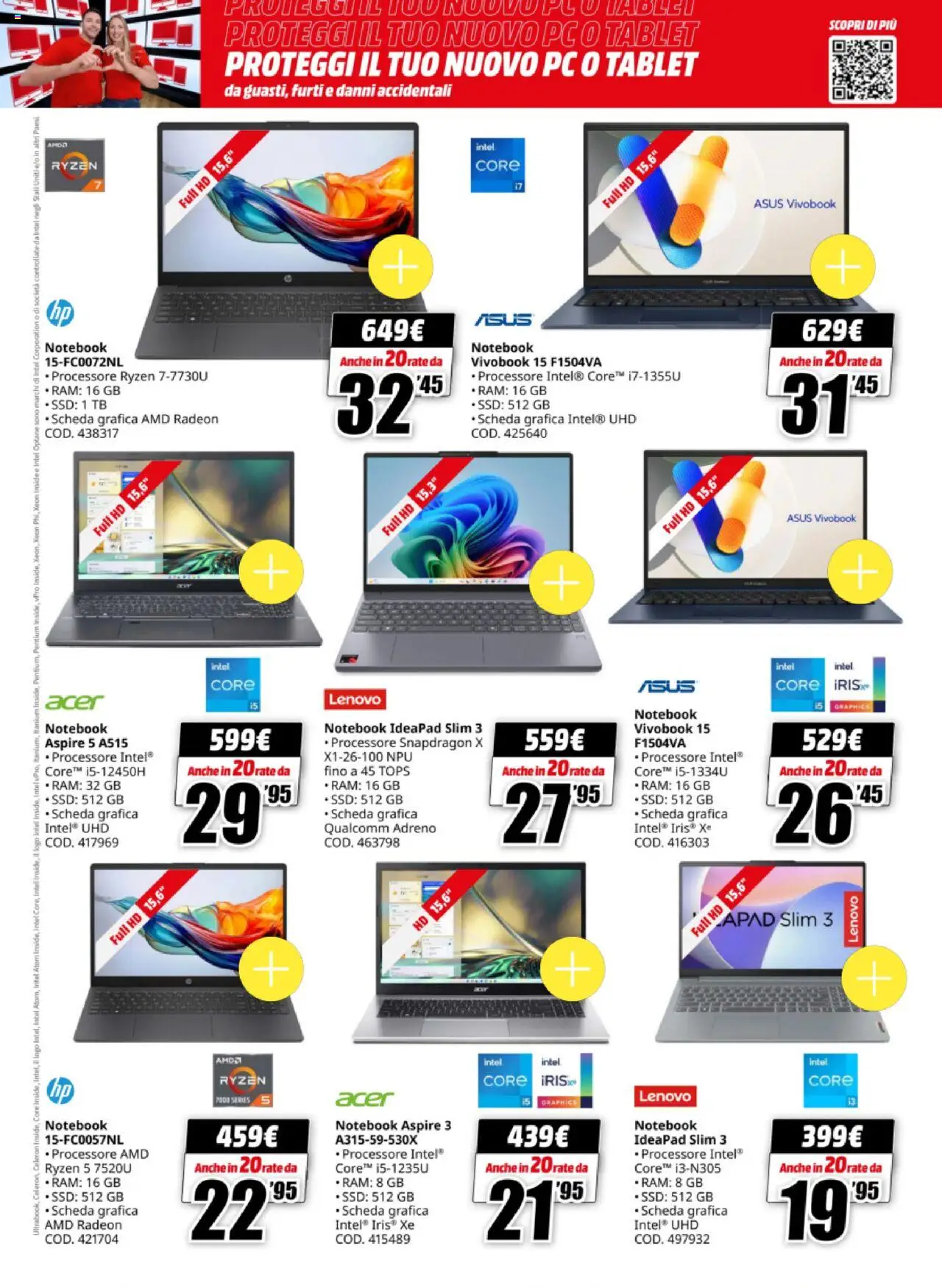 Volantino Media World del 13.10.2025 | Pagina: 11 | Prodotti: Notebook, Tablet, PC