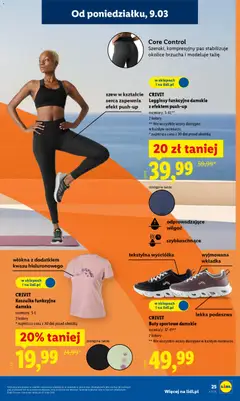 Pogląd oferty "CRIVIT Buty sportowe damskie, Buty sportowe damskie, rozmiary: 37-41, 2 kolory, lekka podeszwa, tekstylna wyściółka, wyjmowana wkładka, odprowadzające wilgoć, szybkoschnące" - ważna od 09.03.2026 | Strona: 29