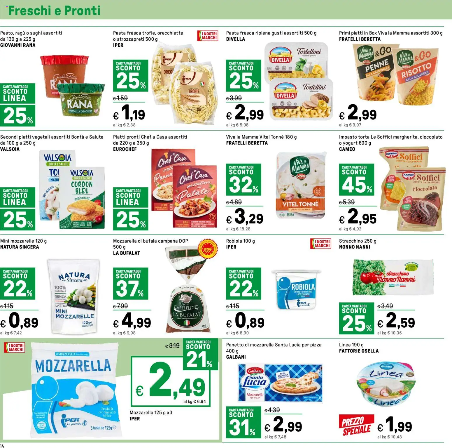Volantino Iper del 07.01.2026 | Pagina: 14 | Prodotti: Patate, Pasta, Stracchino, Ricotta
