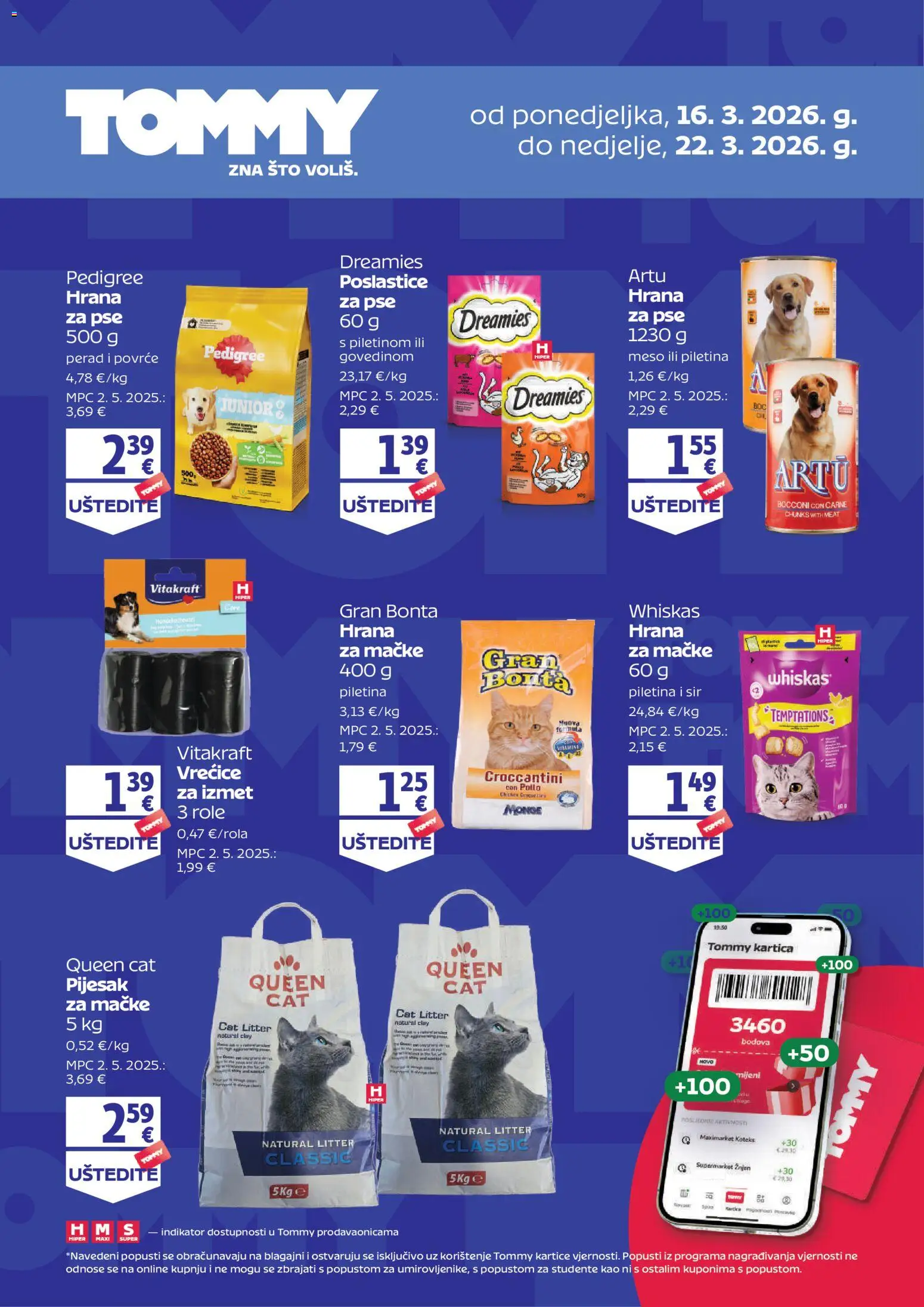 Tommy katalog | vrijedi od 16.03.2026 | Stranica: 1 | Proizvodi: Role, Sir, Piletina, Povrće