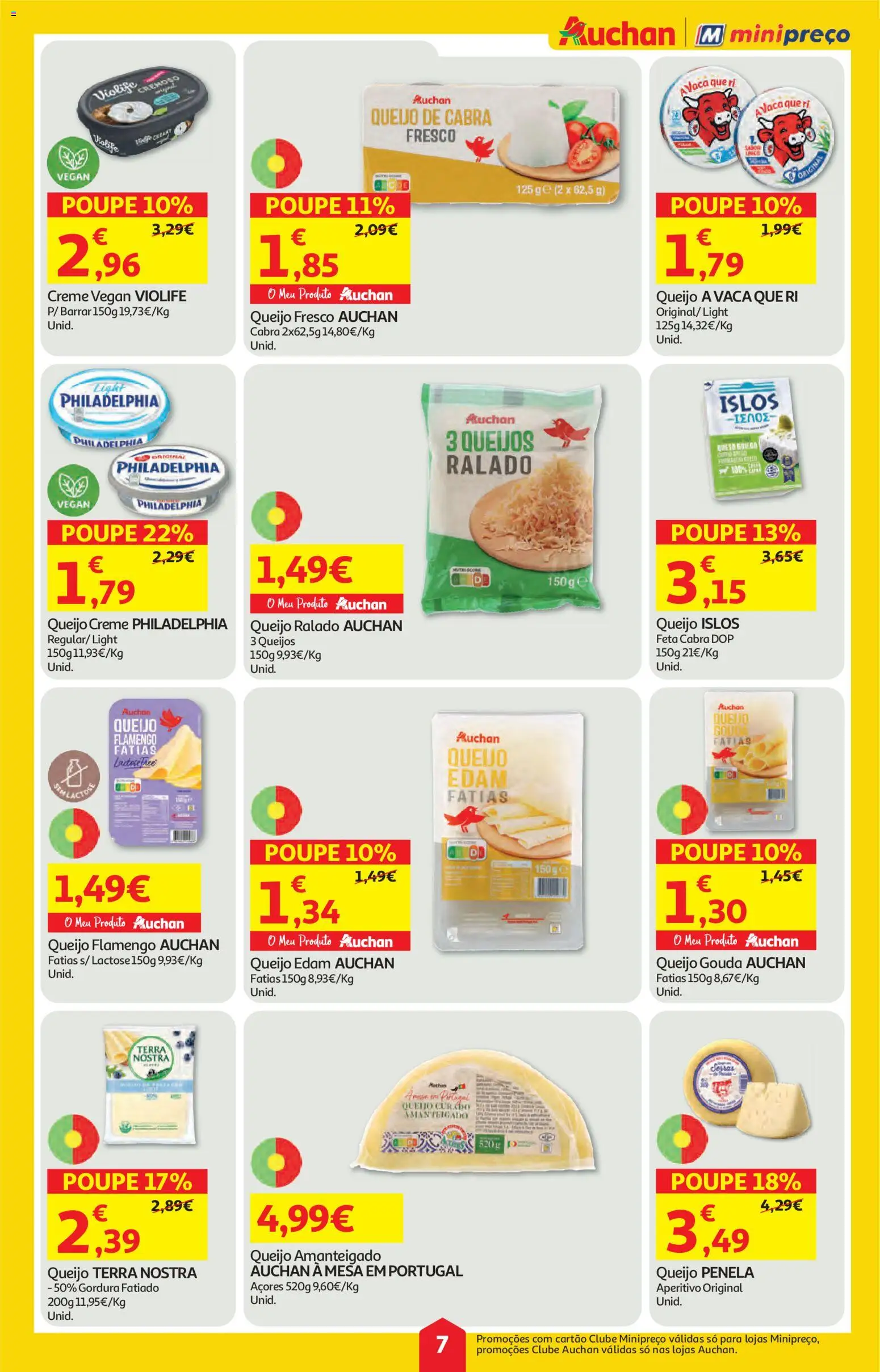Auchan folheto │ válido de 05.03.2026 | Página: 7 | Produtos: Queijo creme, Mesa, Queijo, Creme