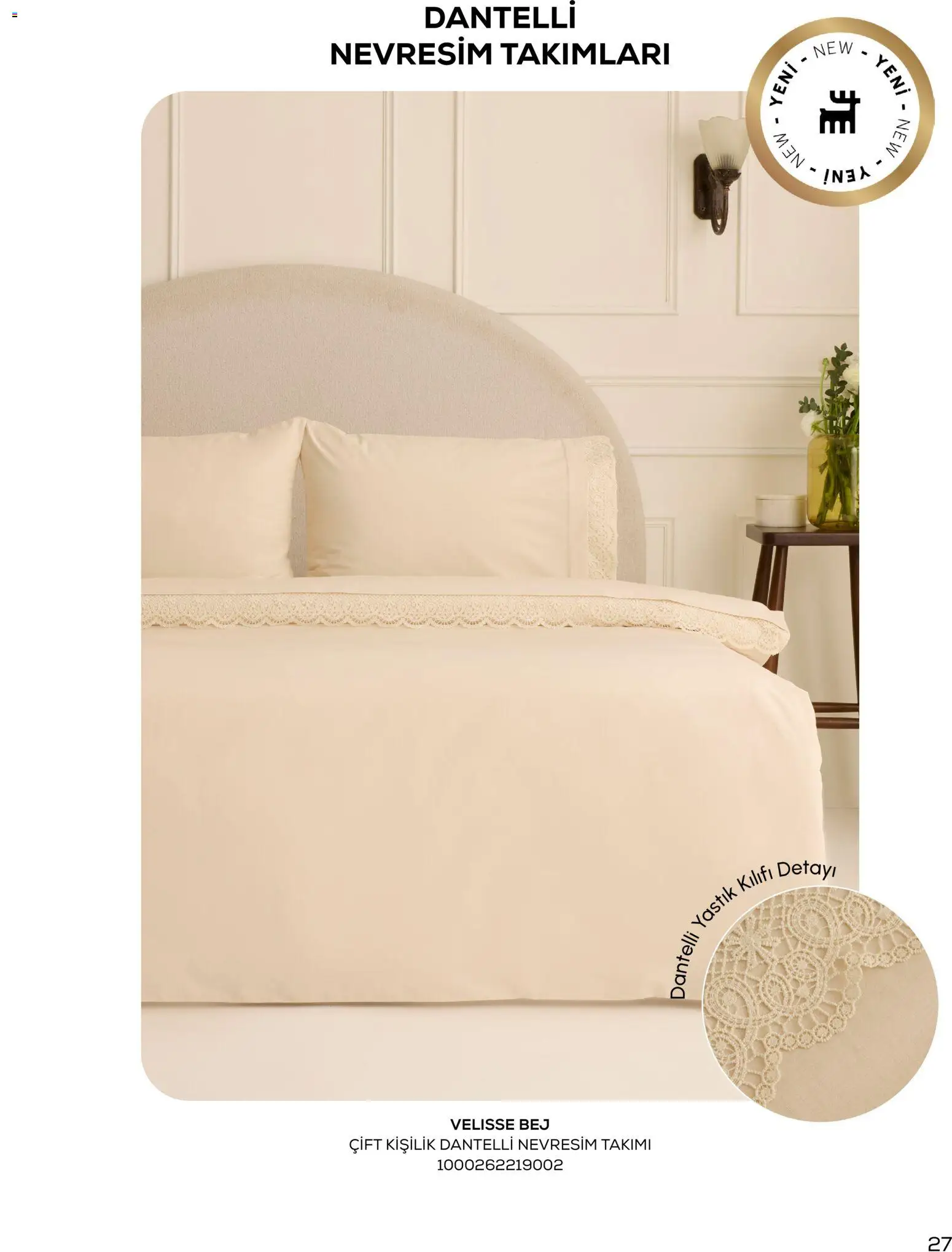 Karaca Home - Katalog Sezonsuz Karaca Home Şıklığı - İlkbahar / Yaz 2026 - 01.03.2026 tarihinden itibaren geçerlidir | Sayfa: 27 | Ürünler: Yastık, Nevresim, Yastık kılıfı, Nevresim takımları