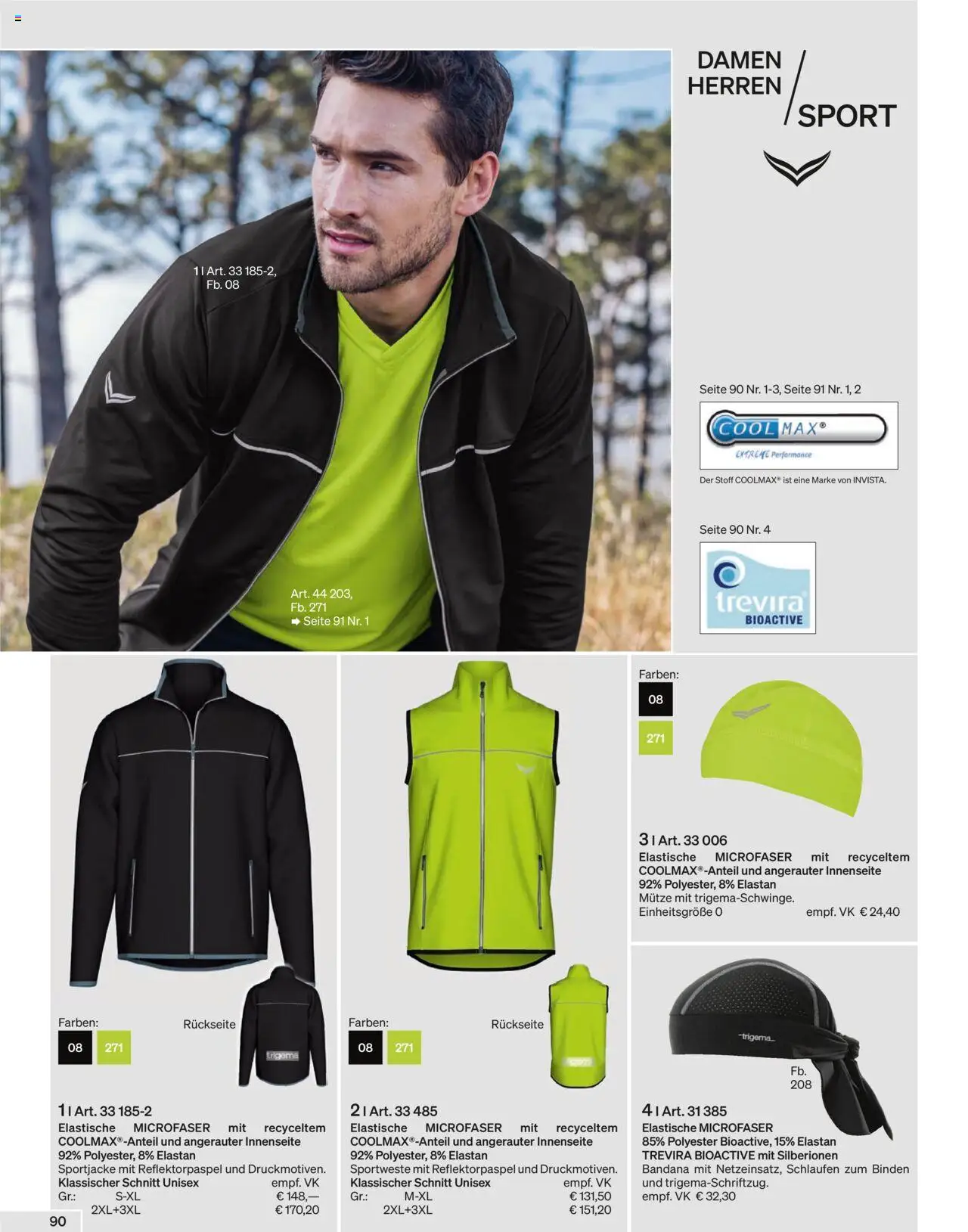 Trigema Prospekt 	 – gültig ab 01.09.2025 | Seite: 90 | Produkte: Tasche, Sporthose