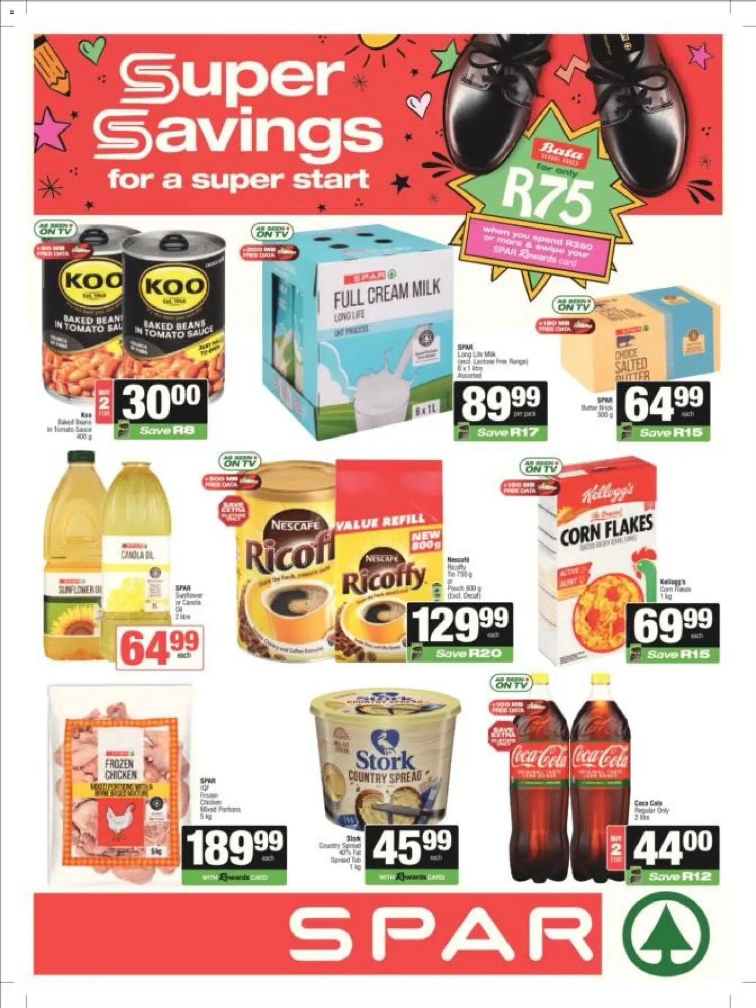 New Spar catalogue – valid from 20.01.2026 | Page: 1 | Products: Beans, Baked beans, Cream, Flakes