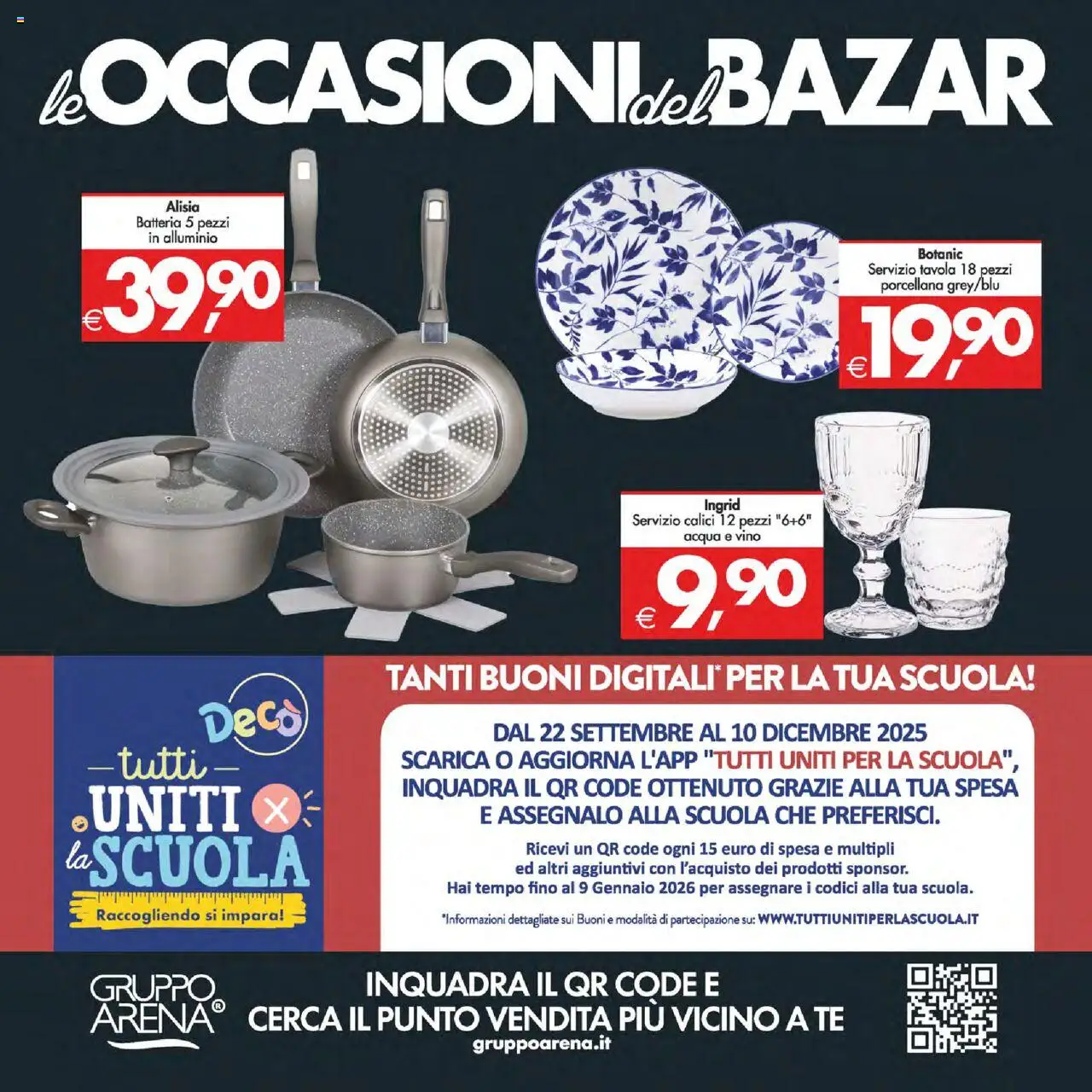 Volantino Decò del 14.10.2025 | Pagina: 20 | Prodotti: Acqua, Vino, Alluminio, Batteria