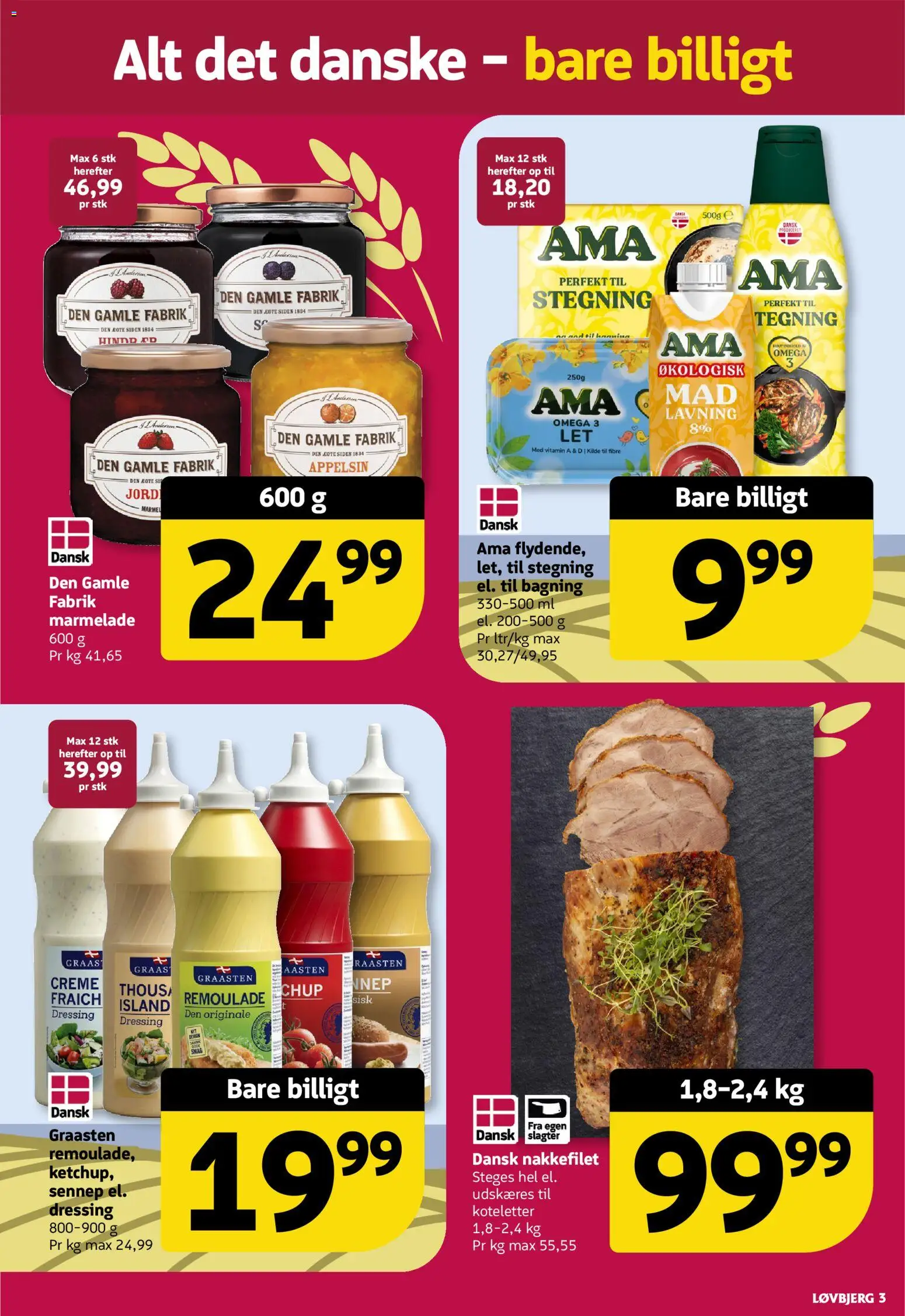 Løvbjerg tilbudsavis – gyldig fra 13.03.2026 | Side: 3 | Produkter: Creme, Koteletter, Sennep, Marmelade