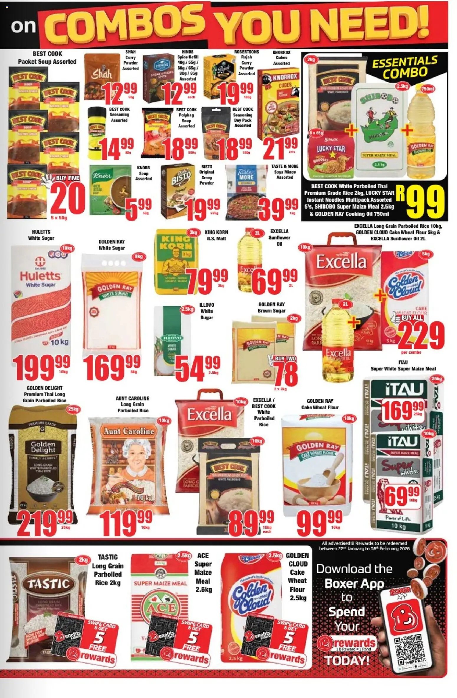 New Boxer catalogue – valid from 05.01.2026 | Page: 9 | Products: Cake, Maize meal, Noodles, Soup