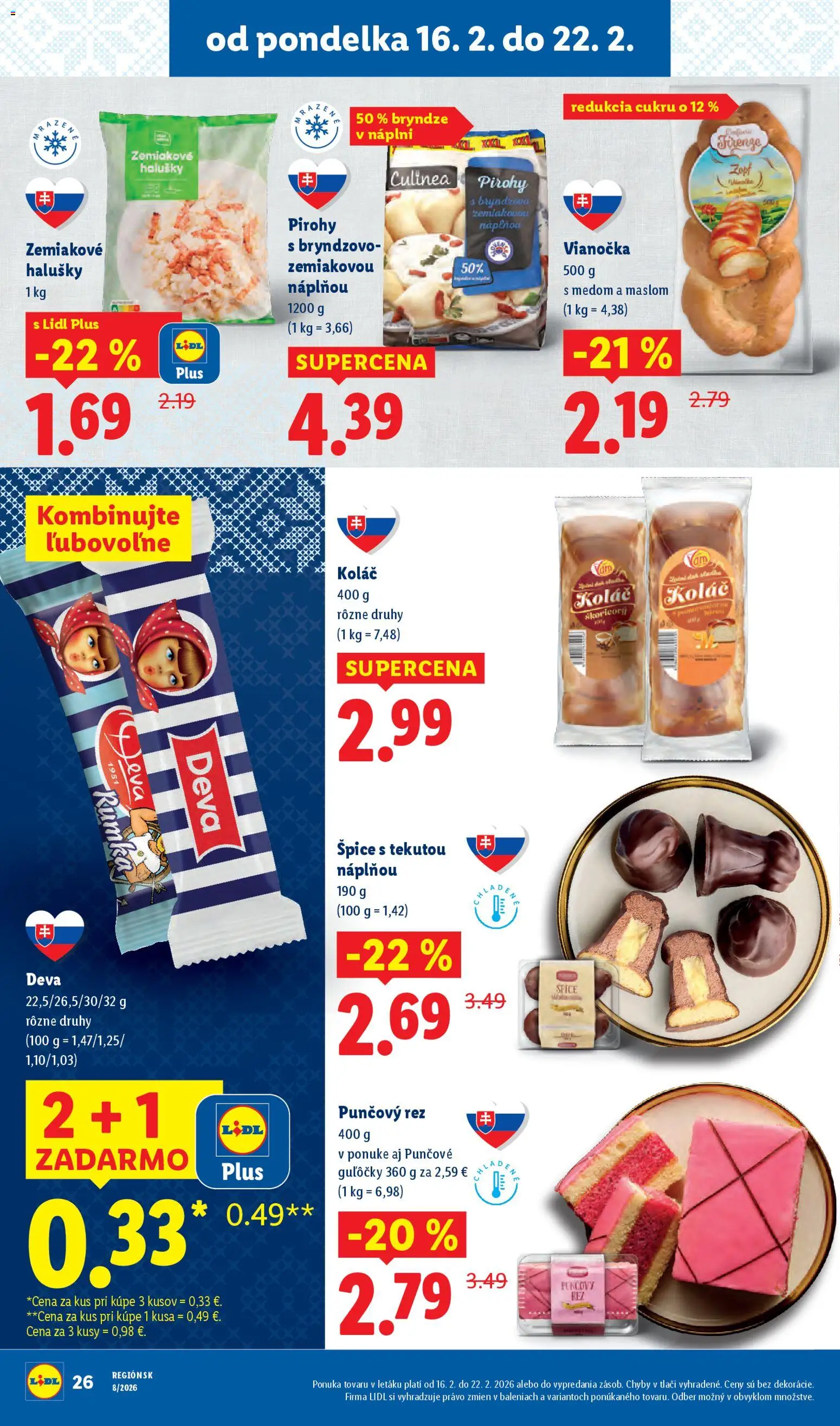 Nové Lidl akcie – leták je platný od 19.02.2026 | Strana: 60 | Produkty: Pirohy, Vianočka, Koláč
